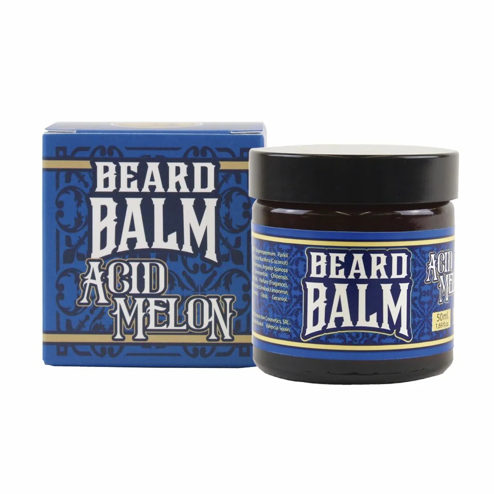 HEY JOE - Beard Balm Nº3 ACID MELON 60 ml | Balsam do brody 60 ml z ARGANEM, JOJOBA, KCOCO i masłem KARITÉ. Zapach melonu