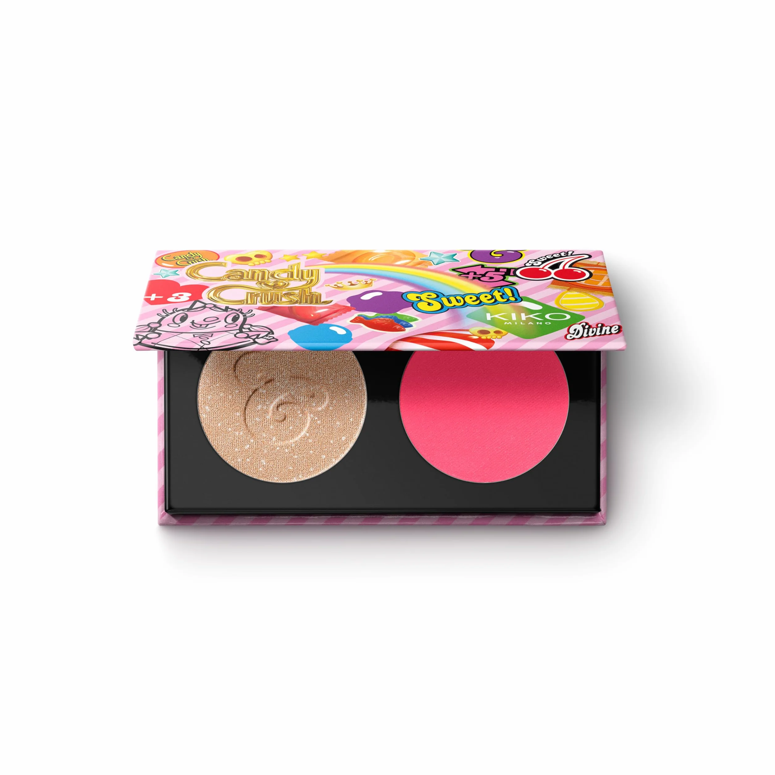 KIKO Milano Candy Crush™ Mega Blush & Highlighter Duo 02, Paleta Do Twarzy Z Różem I Rozświetlaczem