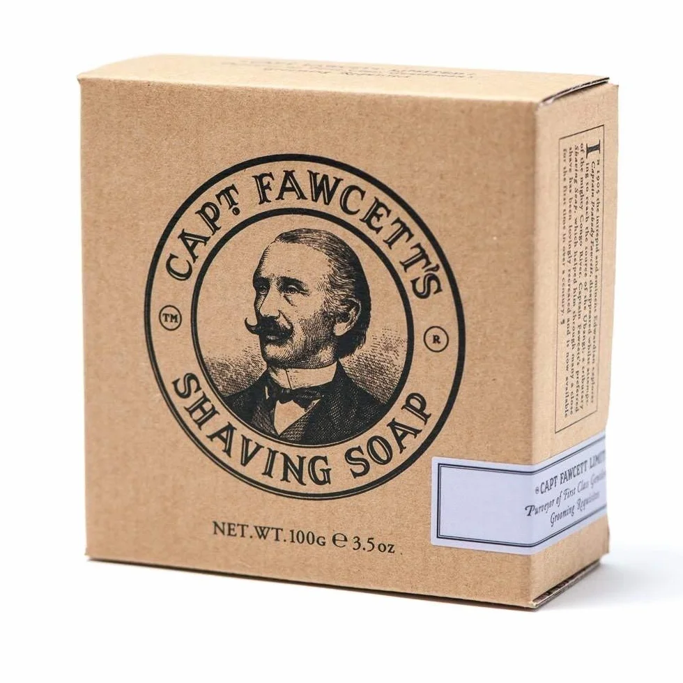 CAPTAIN FAWCETT Wymiana mydła do golenia 110gr, Czarny, Standardowy