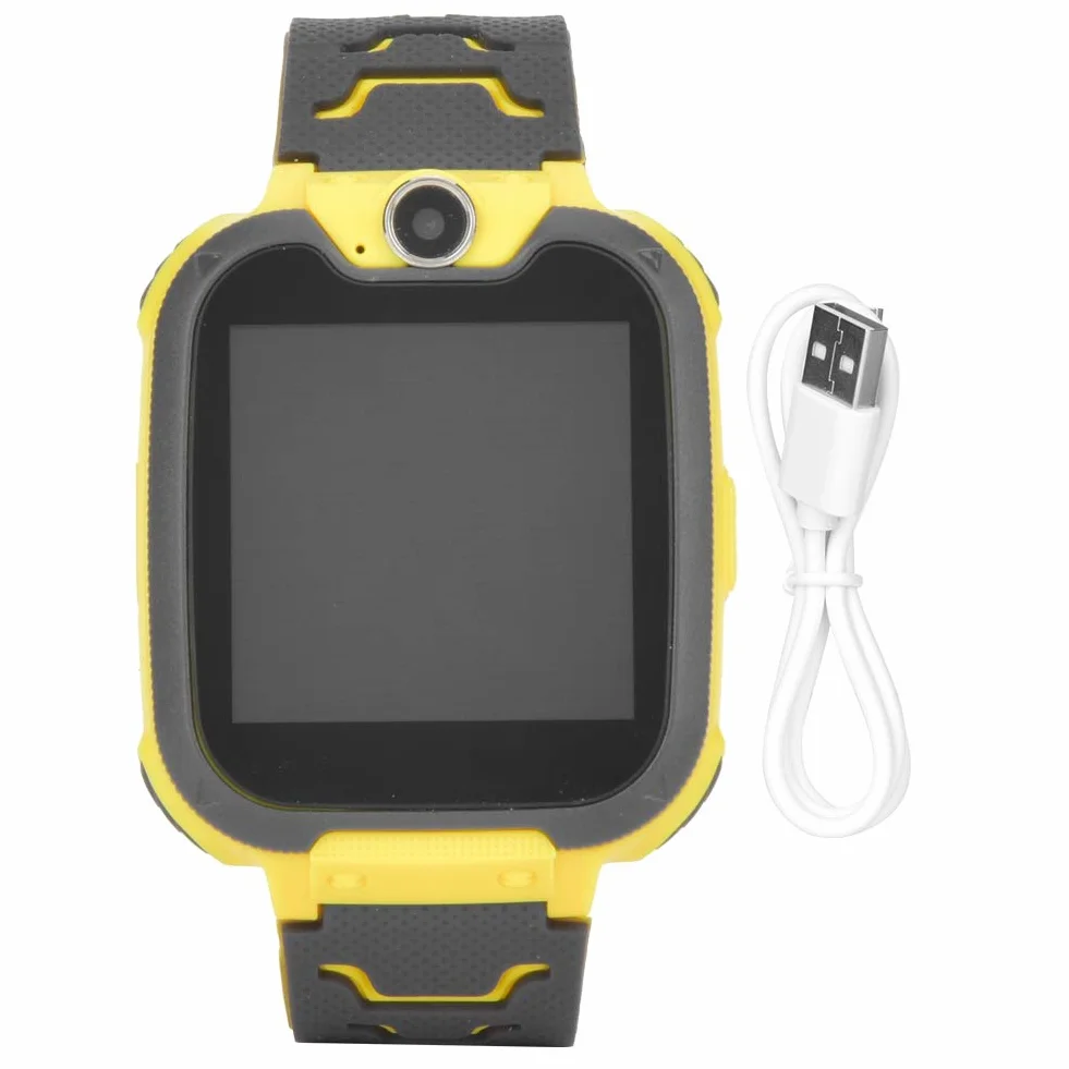 AMONIDA Dziecięcy zegarek na telefon, 4 kolory dziecięcy inteligentny zegarek na telefon, 32 g na zewnątrz dzieci dom dla chłopców dziewcząt (żółty), prezent na Nowy Rok