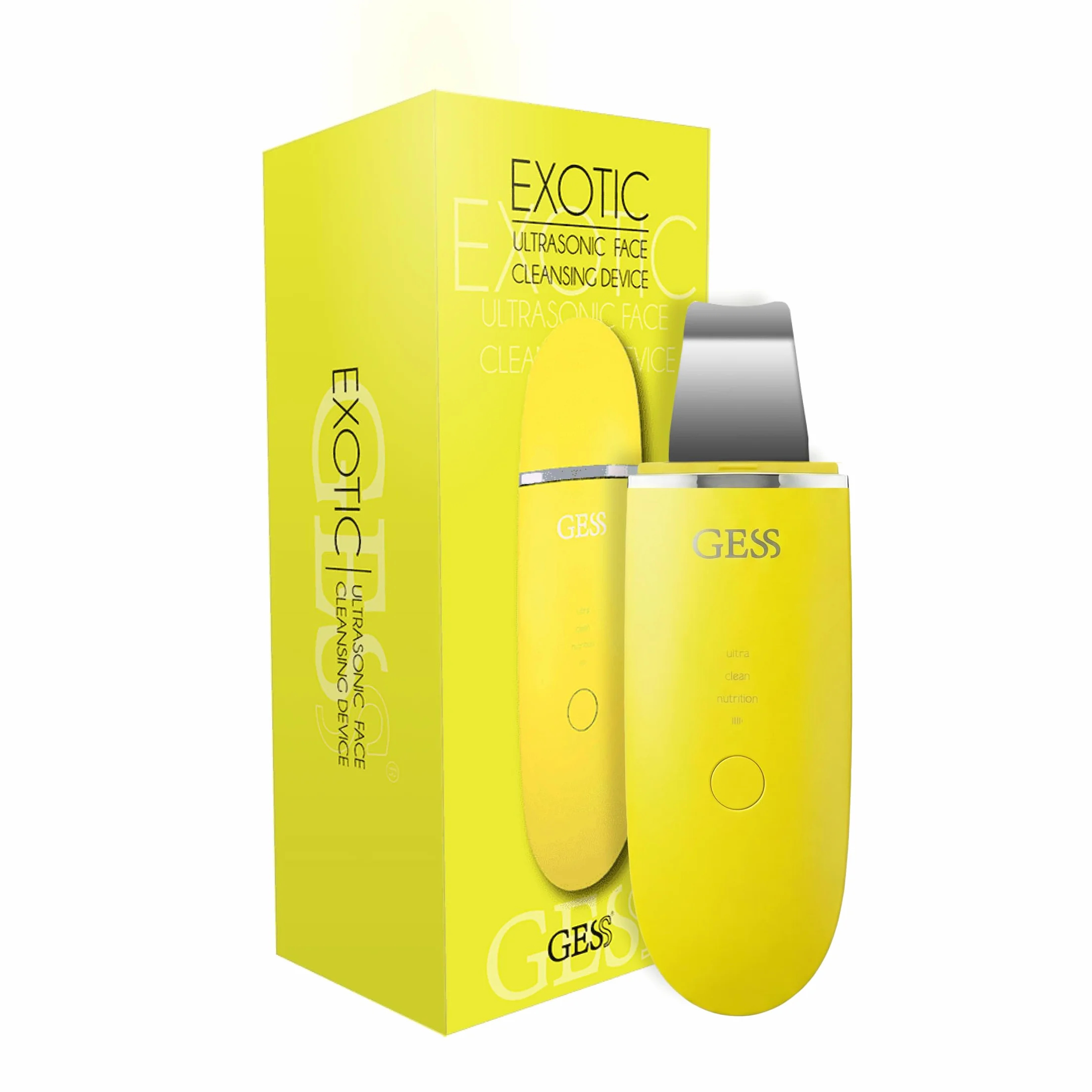 GESS Exotic: 7-w-1 Ultradźwiękowy Peeling Twarzy do Oczyszczania, Peeling Ultradźwiękowy do Zmarszczek i Oczyszczania Porów, pielęgnacja skóry, głębokie oczyszczenie, profesjonalna pielęgnacja w Domu