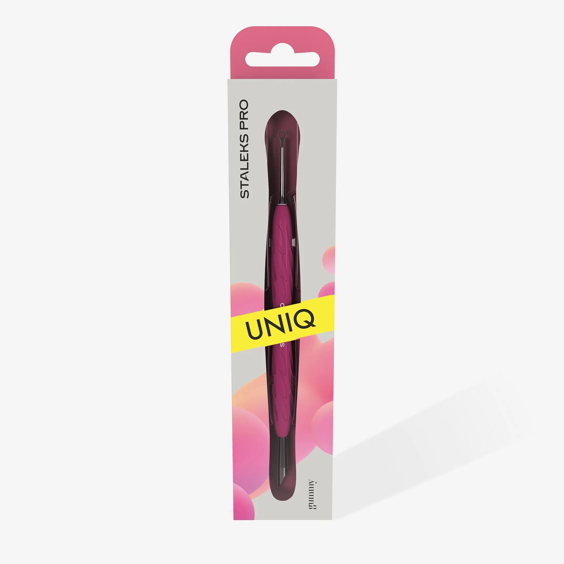 STALEKS PRO by Natury Nails Popychacz do skórek z silikonowym uchwytem Gummy, stal nierdzewna. UNIQ 11/2
