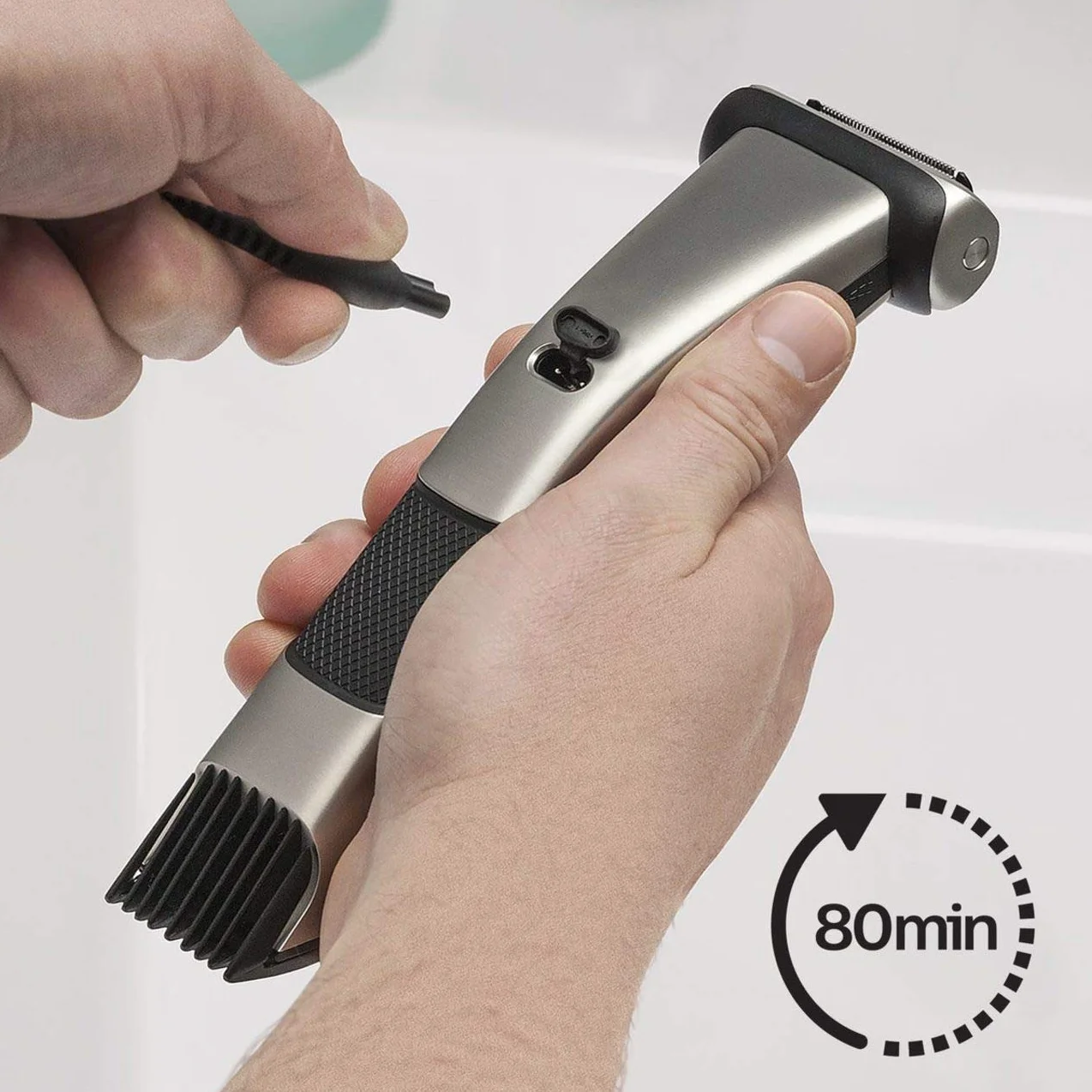 Philips Bodygroom trymer i golarka narzędziowa, uniseks dwustronna regulowana pełna obudowa, wodoodporna (seria 7000, BG7030/49) zamiennik dla BG2040 BG2034