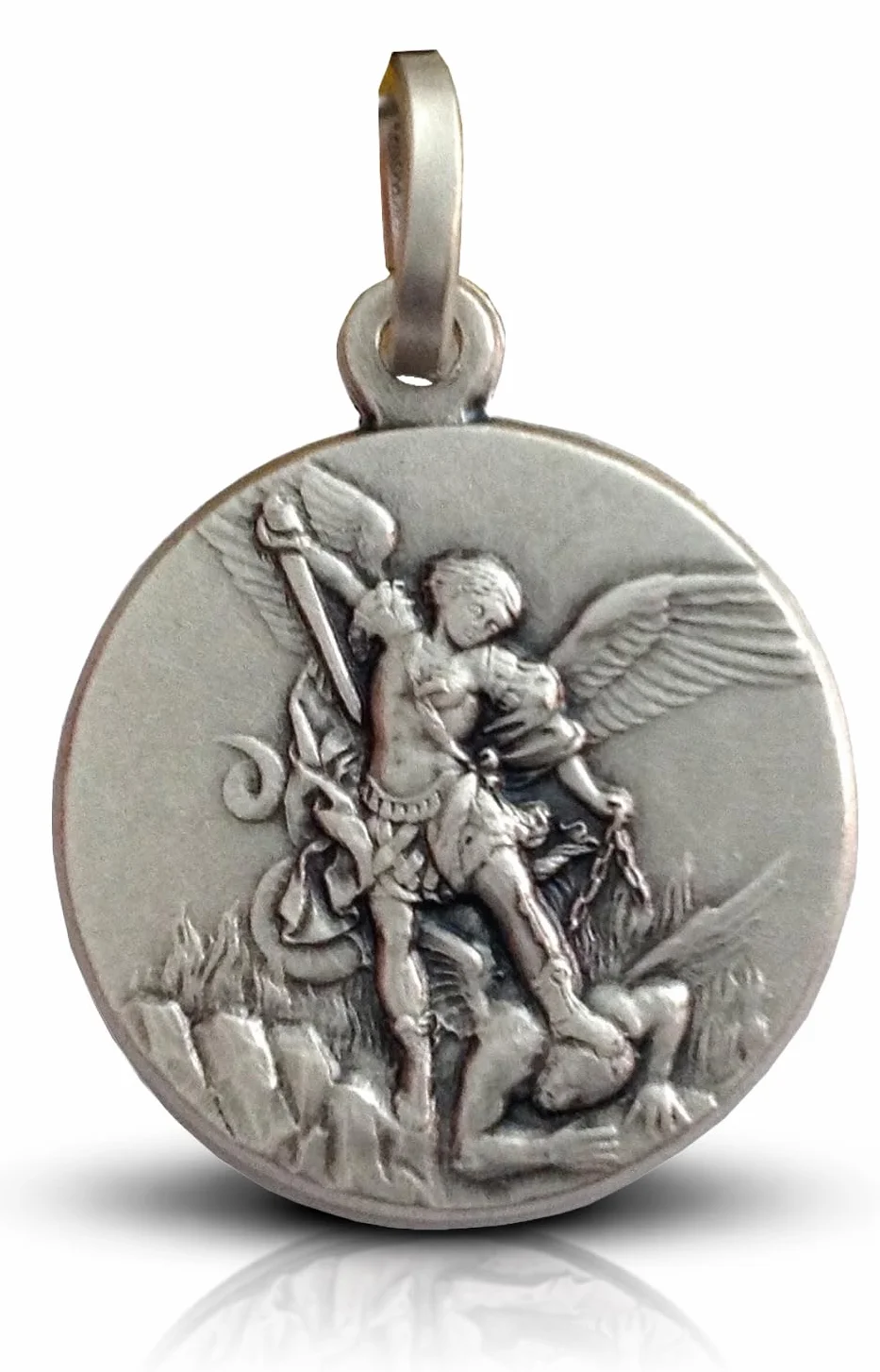 I G J Medal Świętego Michała Archanioła ze srebra wysokiej próby 925