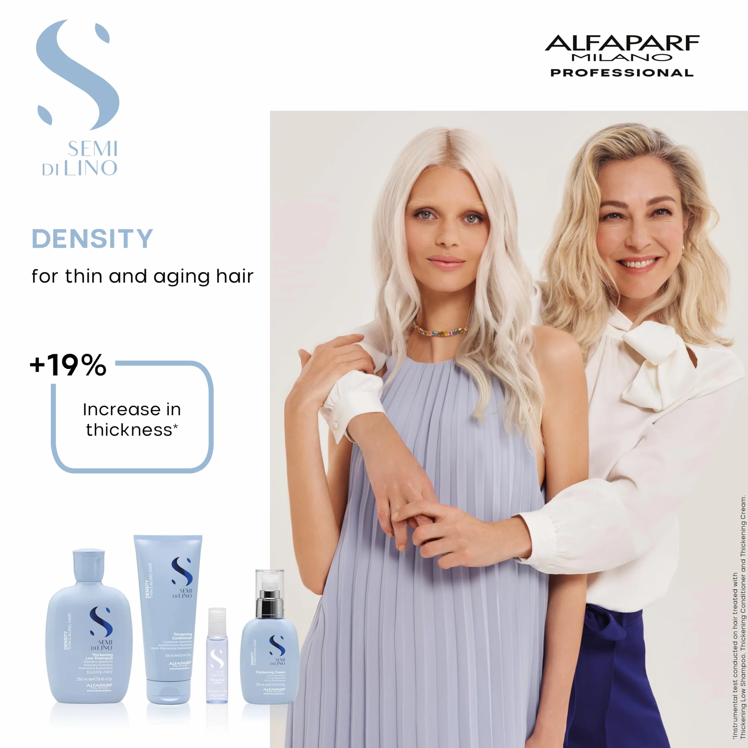 ALFAPARF SEMI DI LINO DENSITY Krem zagęszczający do włosów cienkich i dojrzałych 125ml
