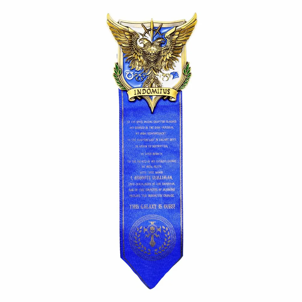 Starforged Broszka Roboute Guilliman Indomitus krucjata kampania odznaka przypinka odznaka Warhammer 40000, Stal stopowa, Bez kamieni szlachetnych