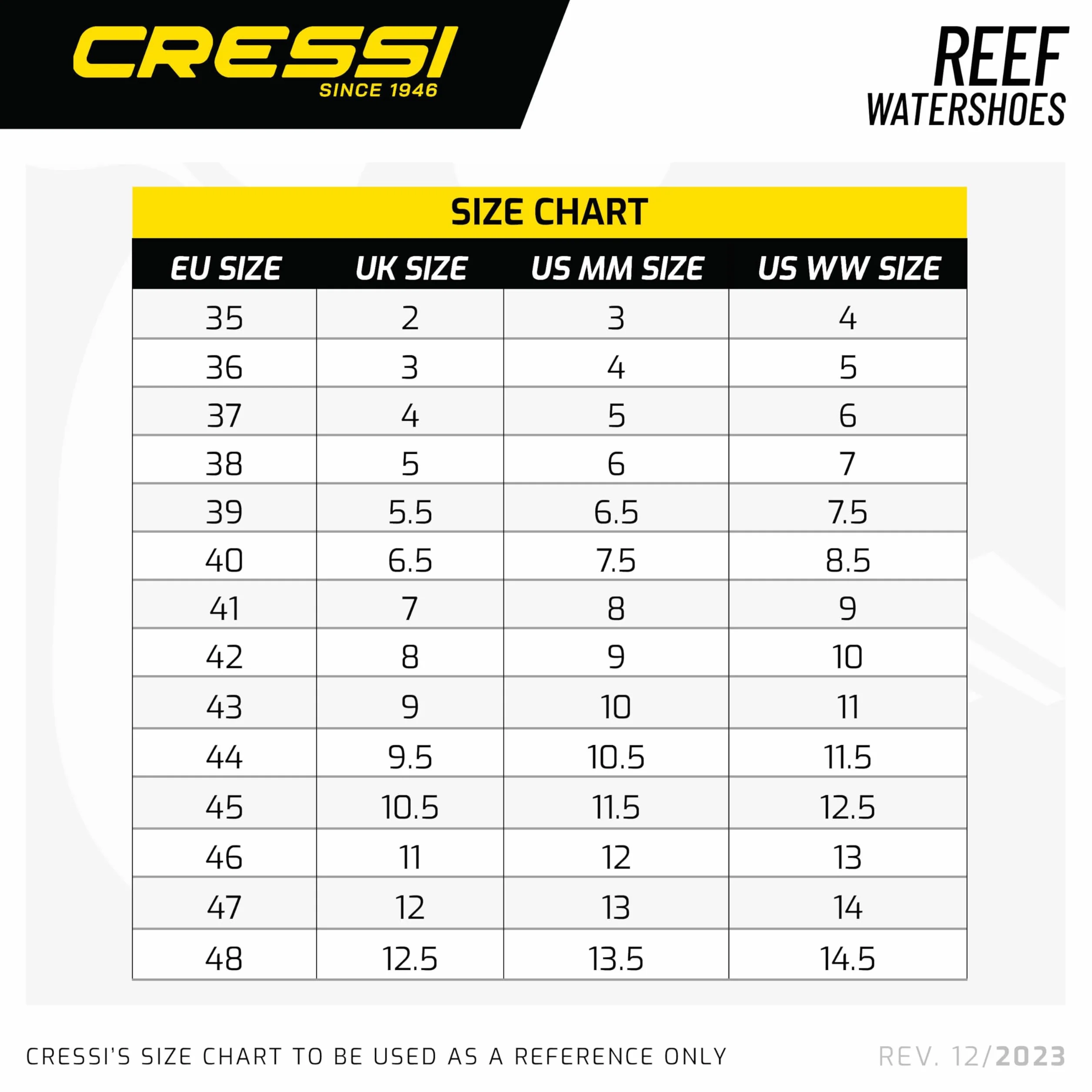 Cressi Reef Water Shoes - Buty odpowiednie na Morze, Sporty wodne na Plaży Unisex-Adult