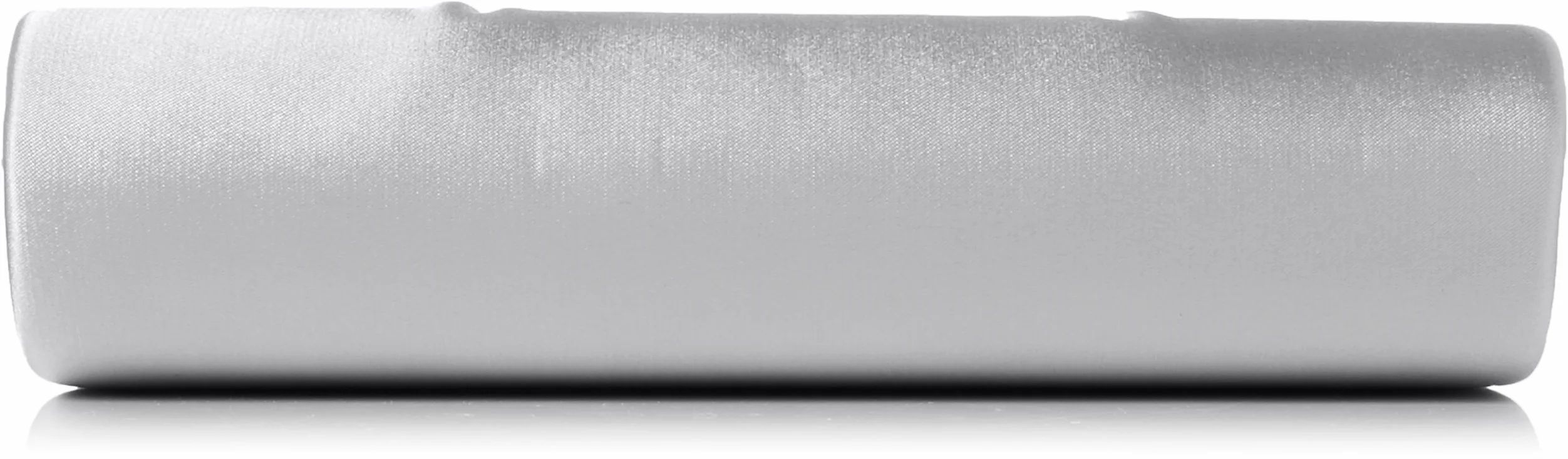 Swanky Swans Mira Satin Classic Frame Bag Clutch, srebrny - srebrny (Silver) - 5.1x12x20.8 cm (W x H x L)