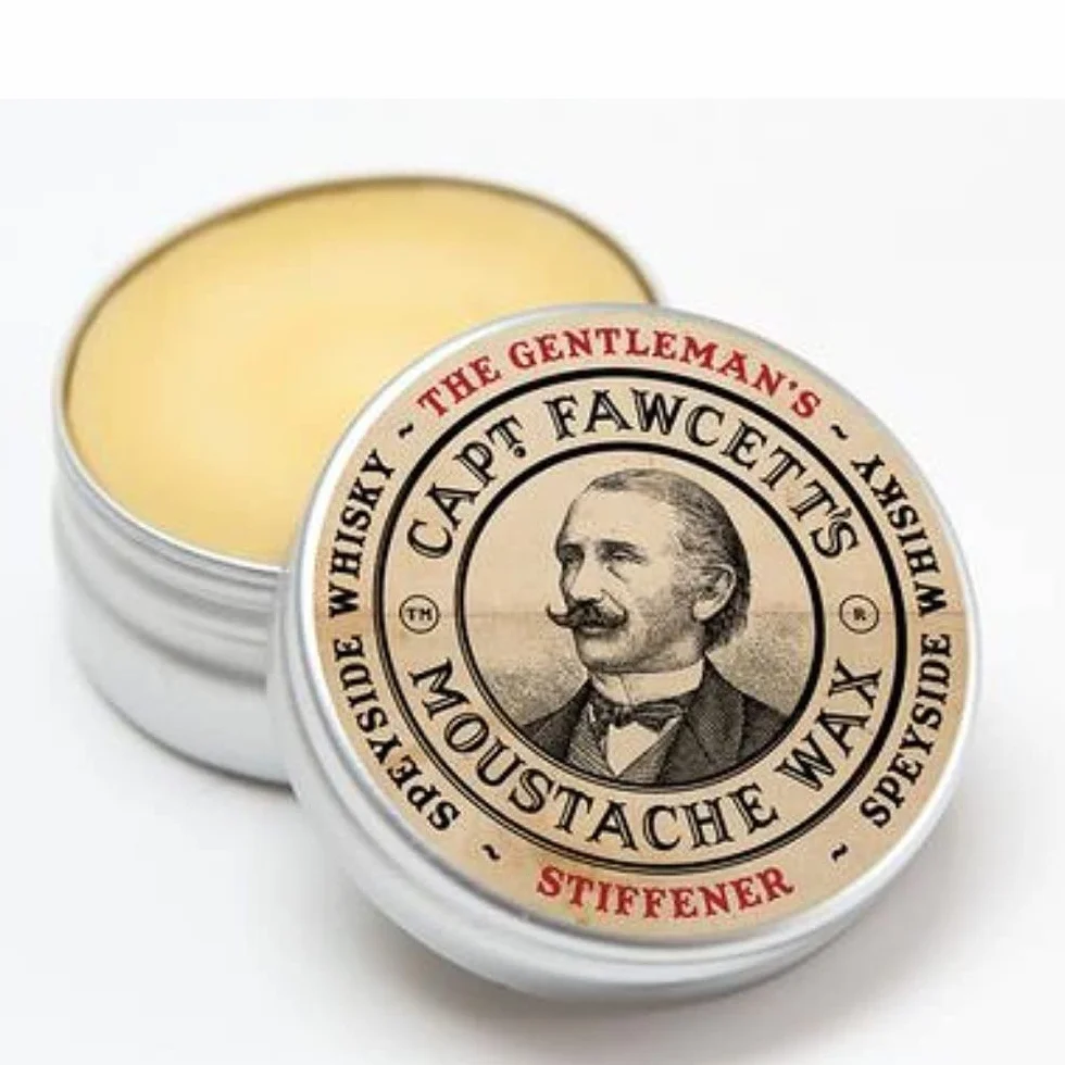 CAPTAIN FAWCETT Wosk Wąsy Gentleman's Stiffener Maltańska whisky 15ml, Czarny, Standardowy