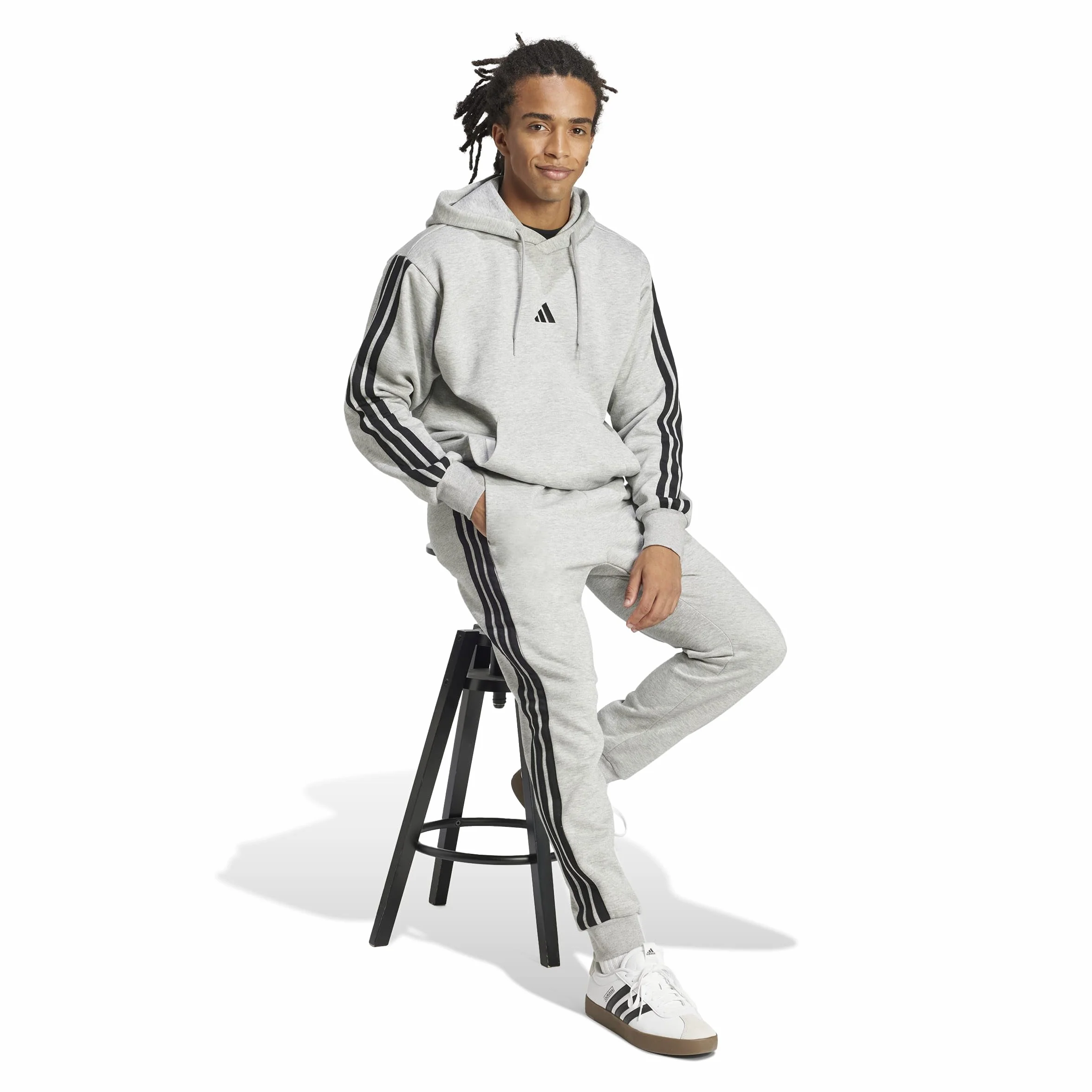 adidas Essential Three Stripes Fleece Pant - Spodnie golfowe Mężczyźni