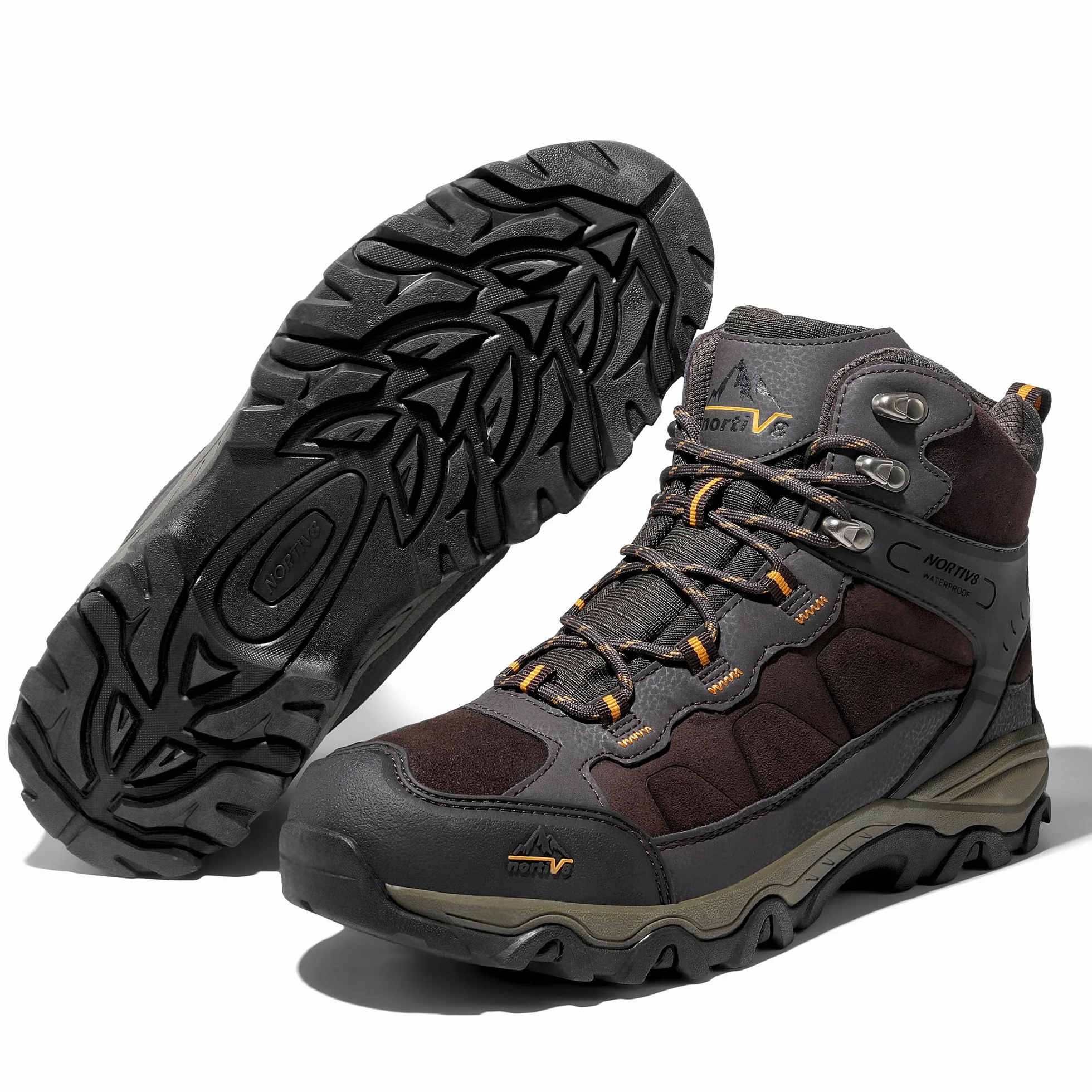 NORTIV 8 Męskie wodoodporne buty turystyczne outdoorowe Mid Trekking Backpacking Buty alpinistyczne JS19004M