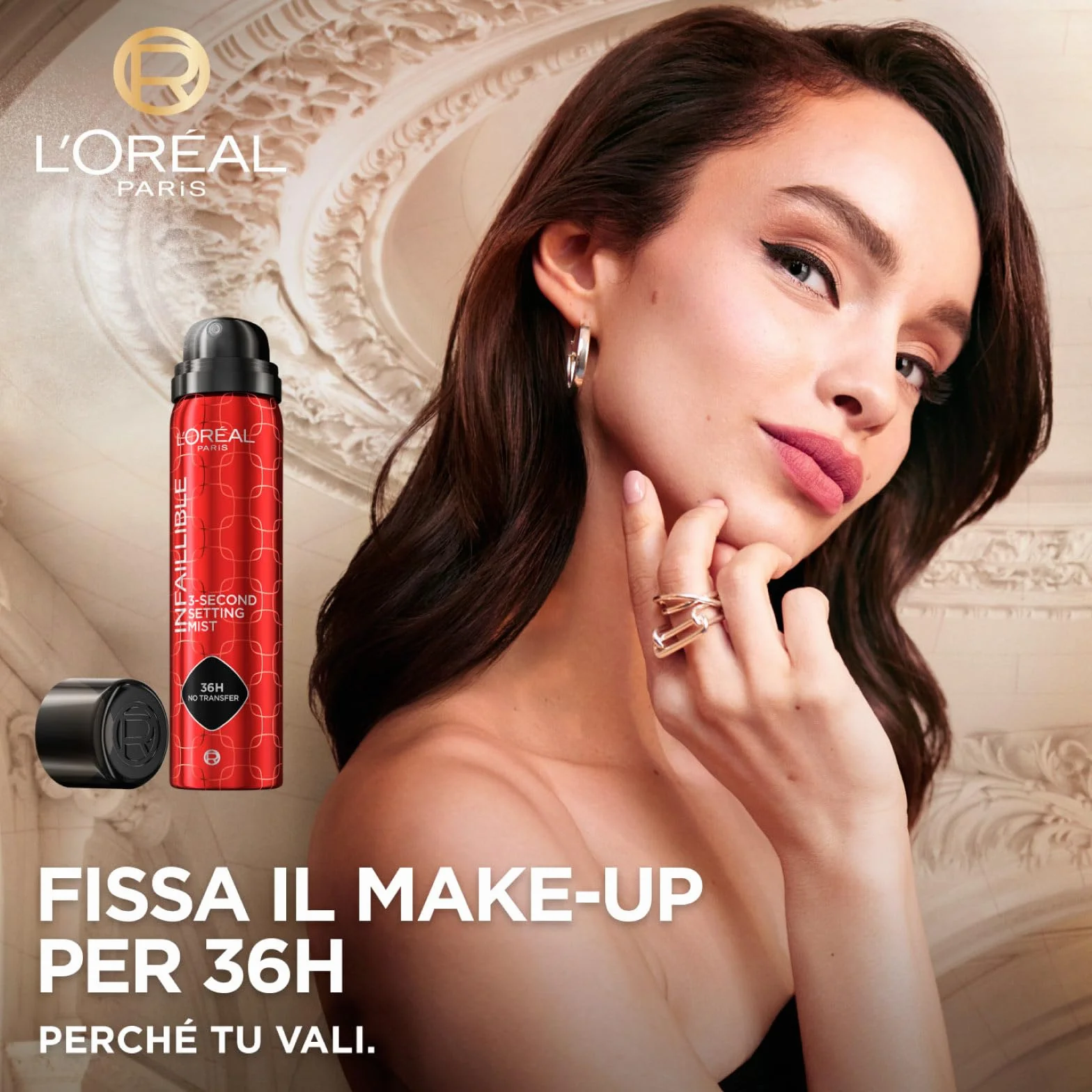 L'Oréal Paris Infaillible Spray utrwalacz do makijażu twarzy, 3 sekundy ustawienie mgły 36 H, bez transferu, lekka, szybkoschnąca, odporna na pot i wodę, 2 butelki po 75 ml