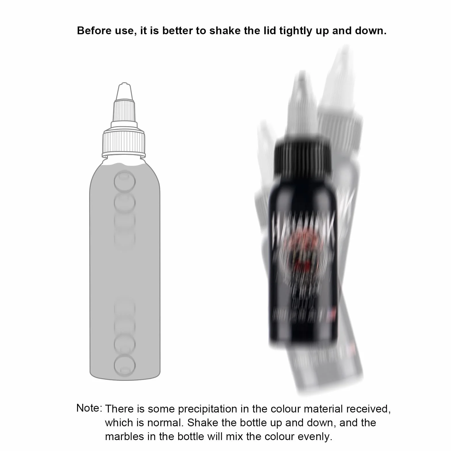 Hawink Black Tattoo Ink 4oz (120 ml) Vegan USA Standard Pigment Pure Black