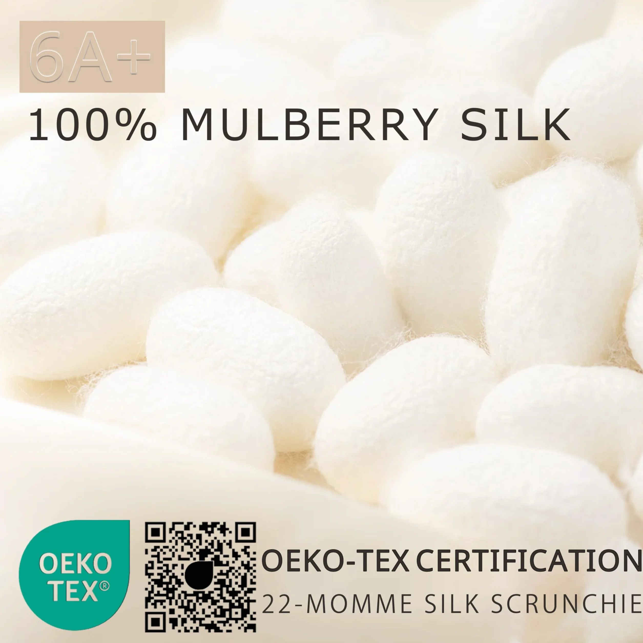 Townssilk 100% czysty jedwab cienkie gumki do włosów z morwy 22 mm, luksusowe, elastyczne gumki, 5 sztuk, kolor brązowy
