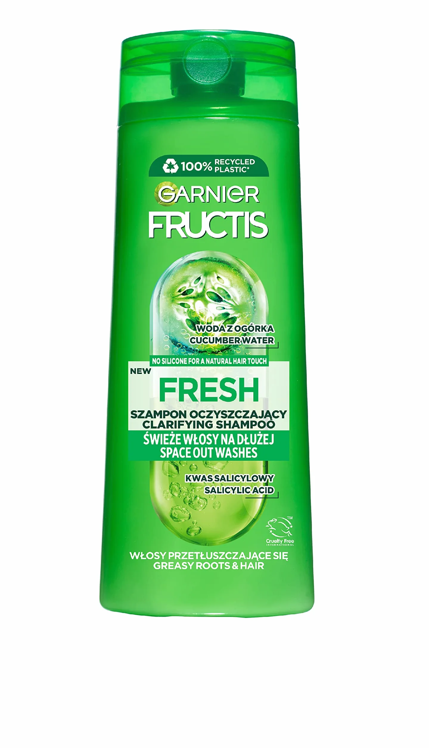 Garnier Fructis Fresh szampon do włosów normalnych i przetłuszczających się, wzmacnia, oczyszcza i odżywia, 400 ml
