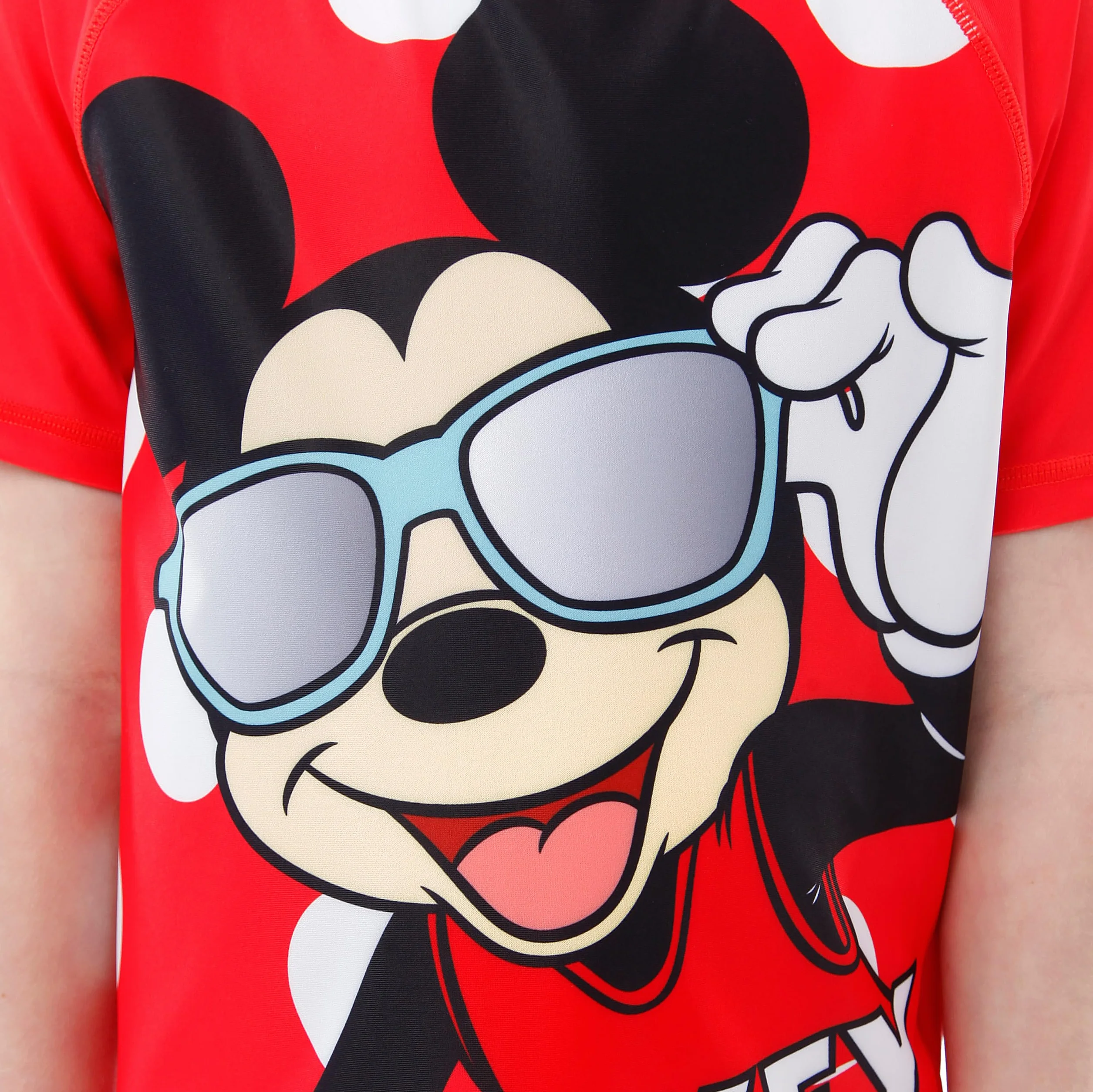 Kostium kąpielowy Disney Mickey Mouse 2 częściowy | Zestaw dla chłopców | Kamizelka ochronna i szorty do pływania dla dzieci