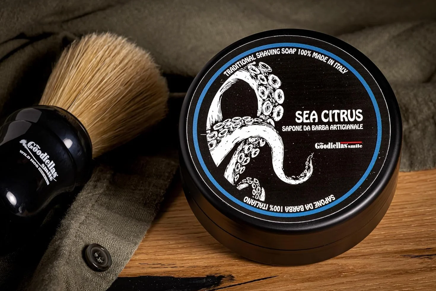 THE GOODFELLAS' SMILE Seacitrus Tradiotional Shaving Soap. Made in Italy, 100 g