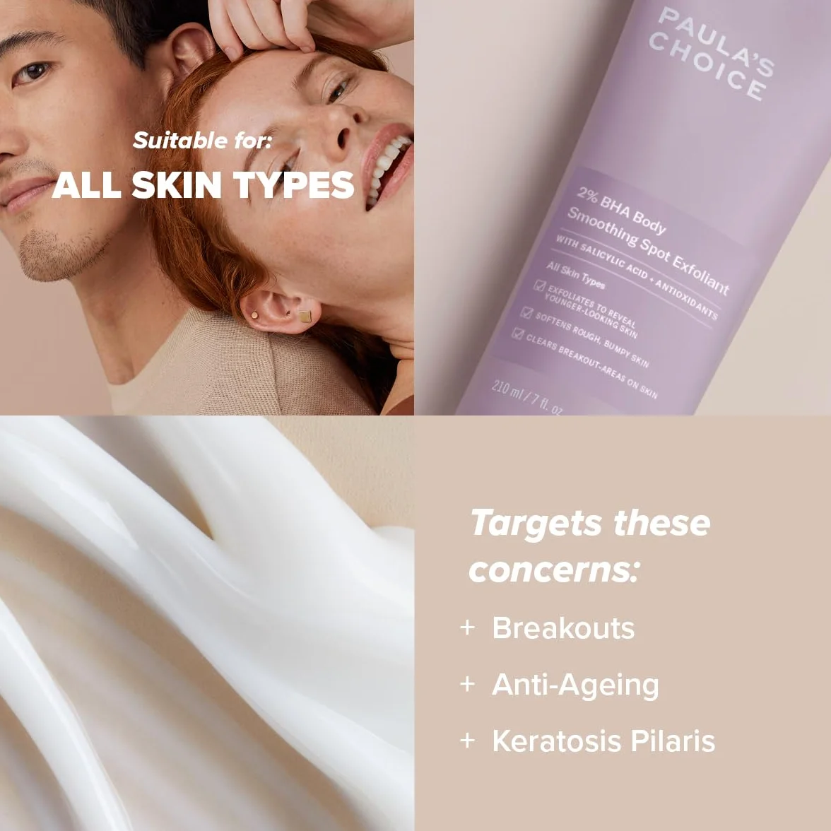 Paula's Choice 2% BHA złuszczający do ciała - Peeling Usuwa martwe komórki i redukuje zaczerwienienia - dla skóry miękkiej i gładkiej - z kwasem salicylowym i rumiankiem - Wszystkie rodzaje skóry -
