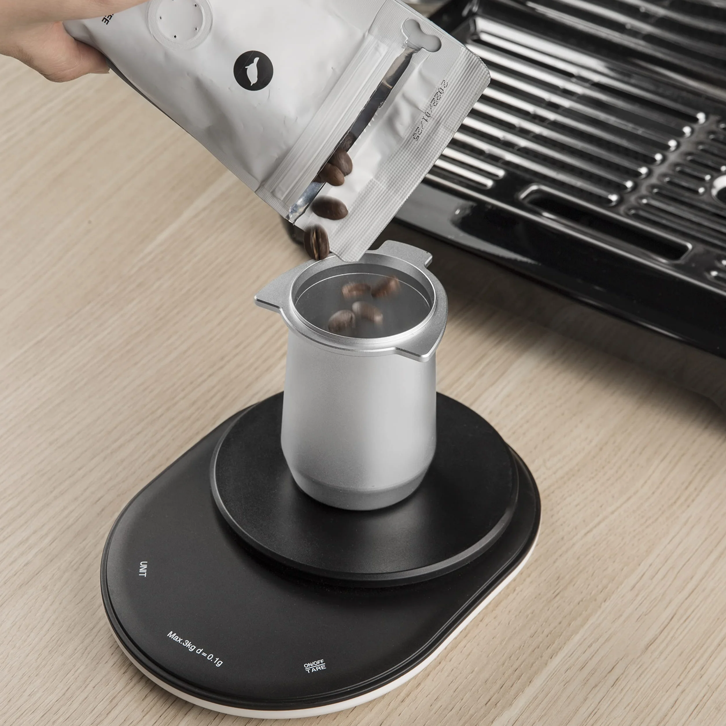 54 mm kubek dozujący do espresso kubek do kawy mielona ważenie barista akcesoria aluminium metal do szałwii Delonghi Breville Portafilter, srebrny