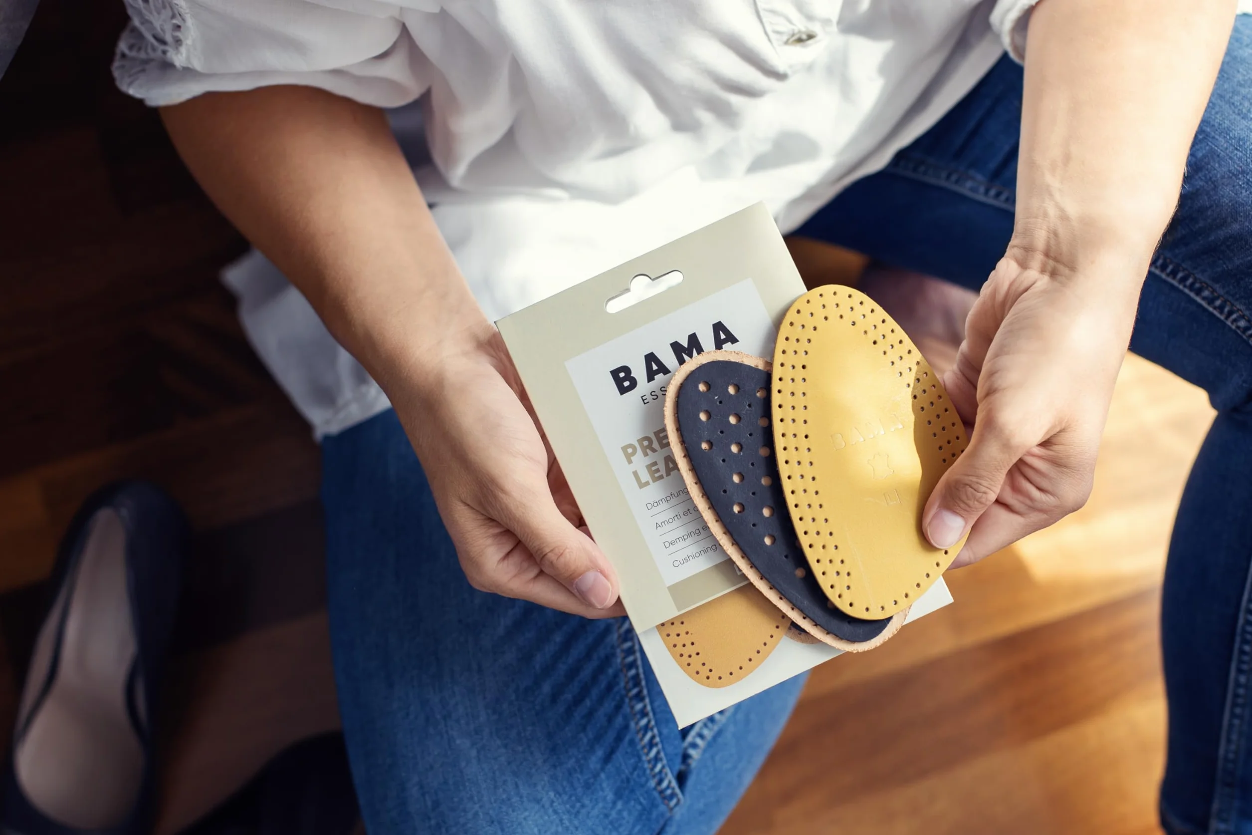 Półwkładki do Butów Bama Premium Leather 1/2 - Półwkładki do Butów Wkładki Amortyzujące z Węglem Aktywnym 1 Para - 40/41 EUR