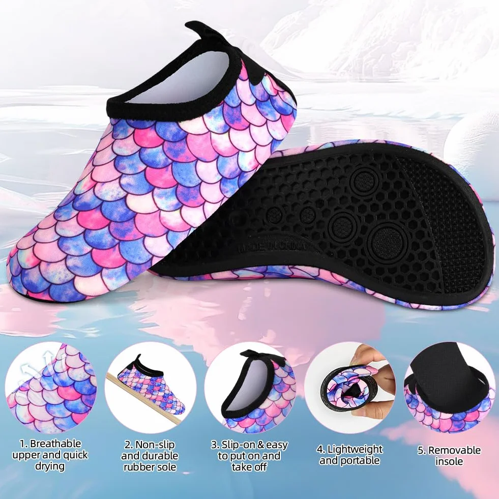 Buty do wody dla dzieci, buty do pływania, lekkie skarpetki do wody dla małych dzieci
