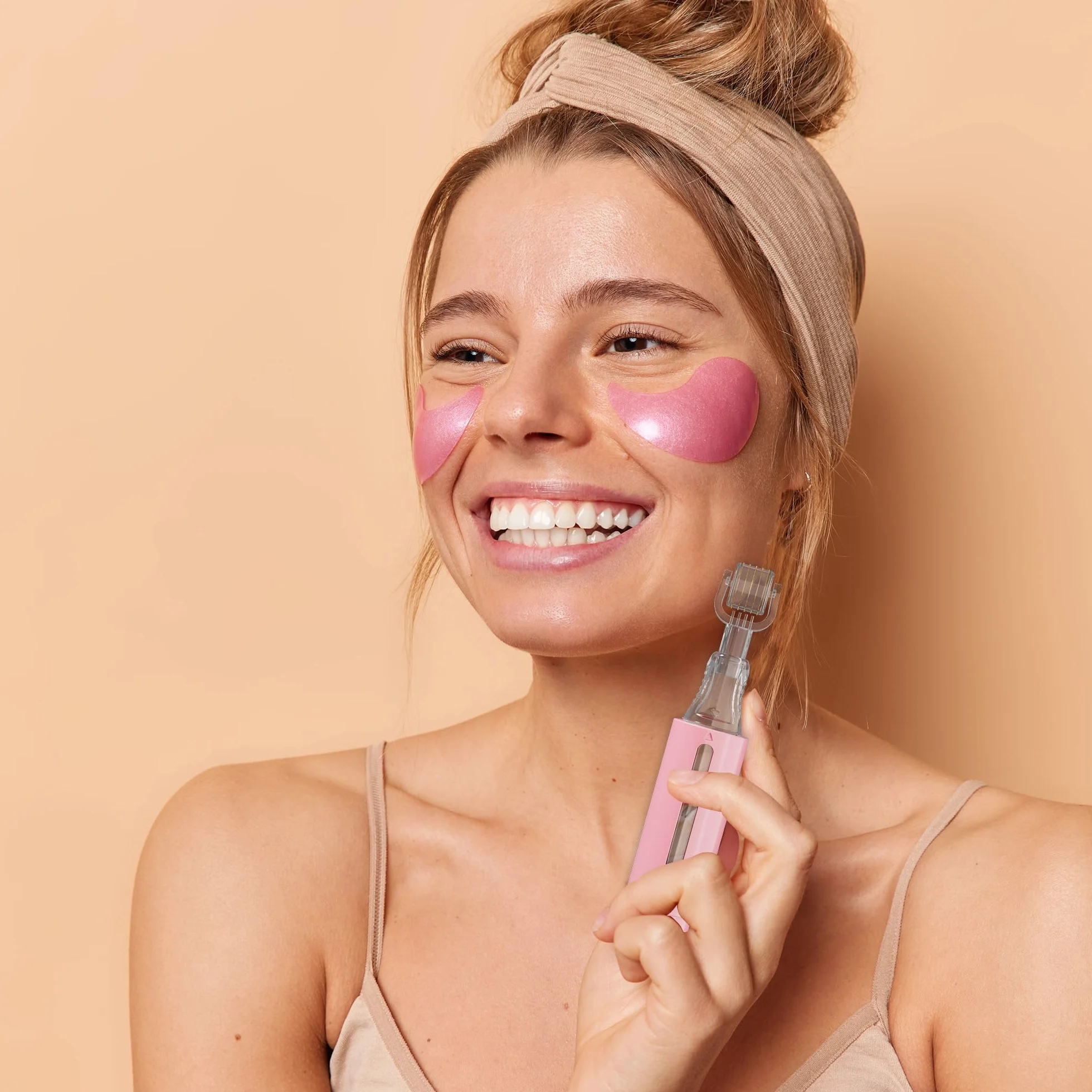 HAMINOS Derma roller 0,5 mm 105 igieł tytanowych z pojemnikiem