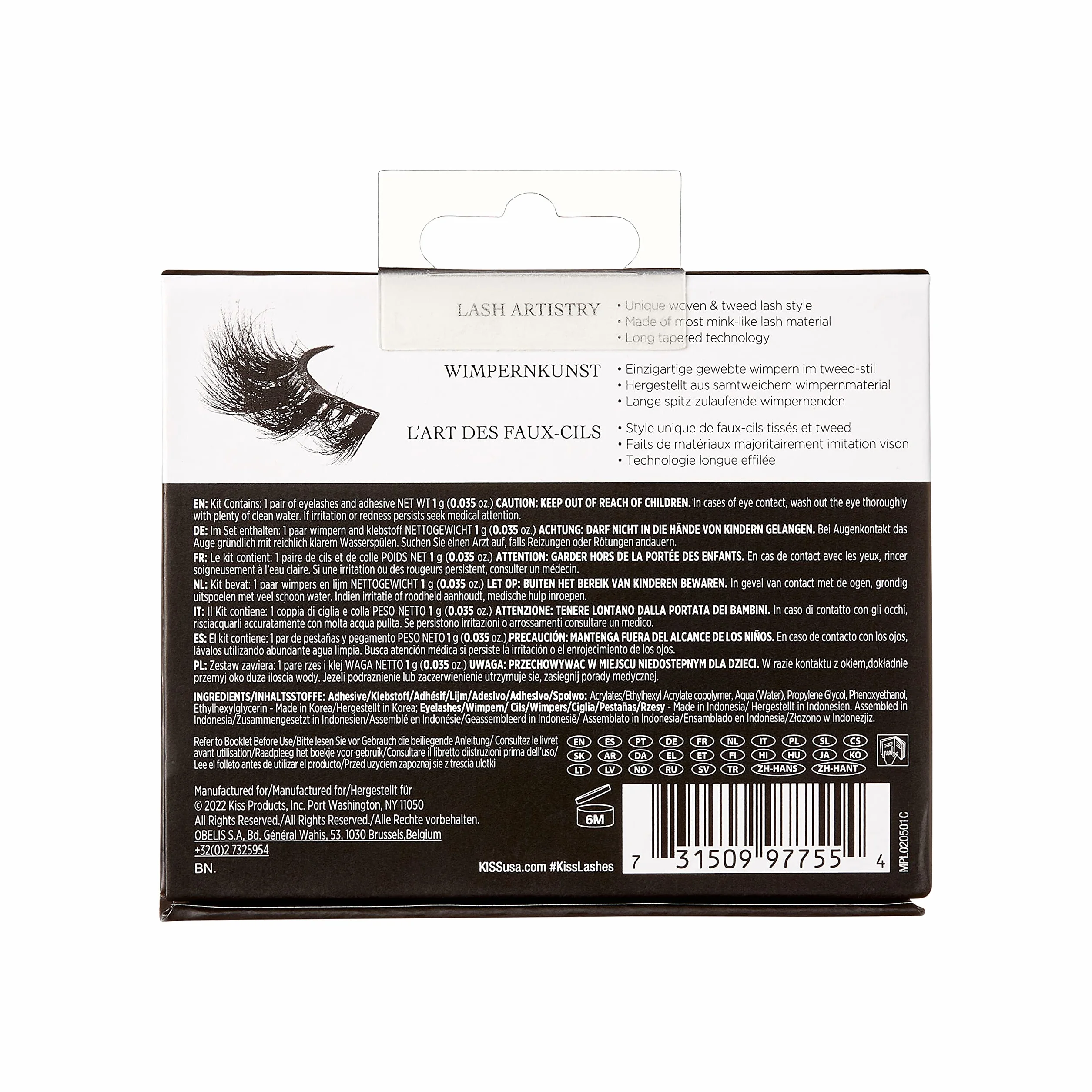 KISS sztuczne rzęsy Lash Couture Masterpiece Haute Couture, 1 para