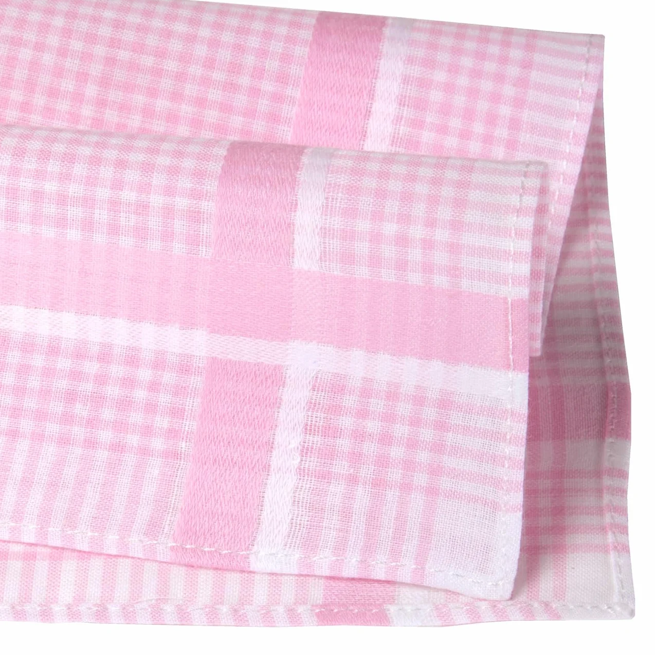 Chusteczki Materiałowe Damskie "Babeth" 100% Bawełna – Tradycyjna Kratka Vichy i Pastele – Miękkie i Wytrzymałe – 28x28 cm - (12)