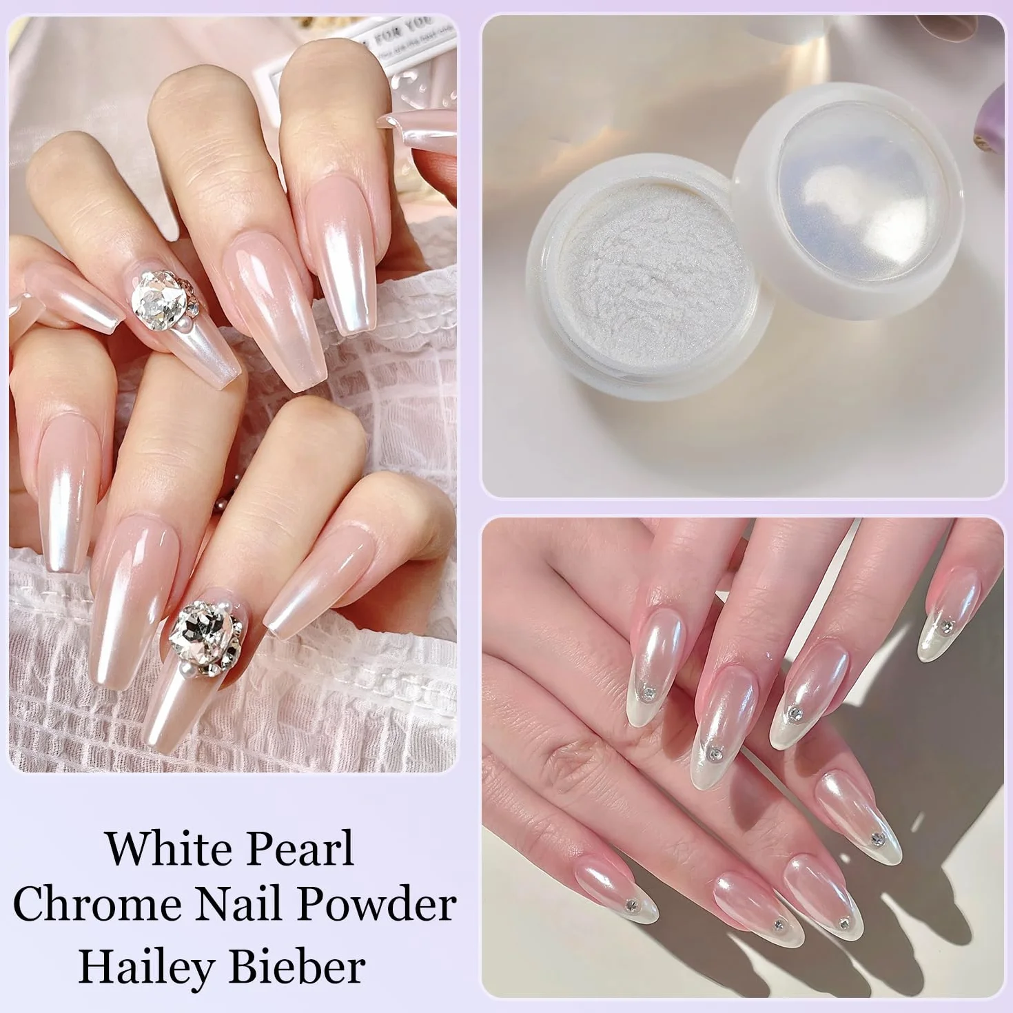 6 kolorów chromowany puder do paznokci - metaliczny efekt lustrzany Cromer Nail Powder, perłowy złoty holograficzny puder do zdobienia paznokci, dekoracja manicure, 6 kolorów