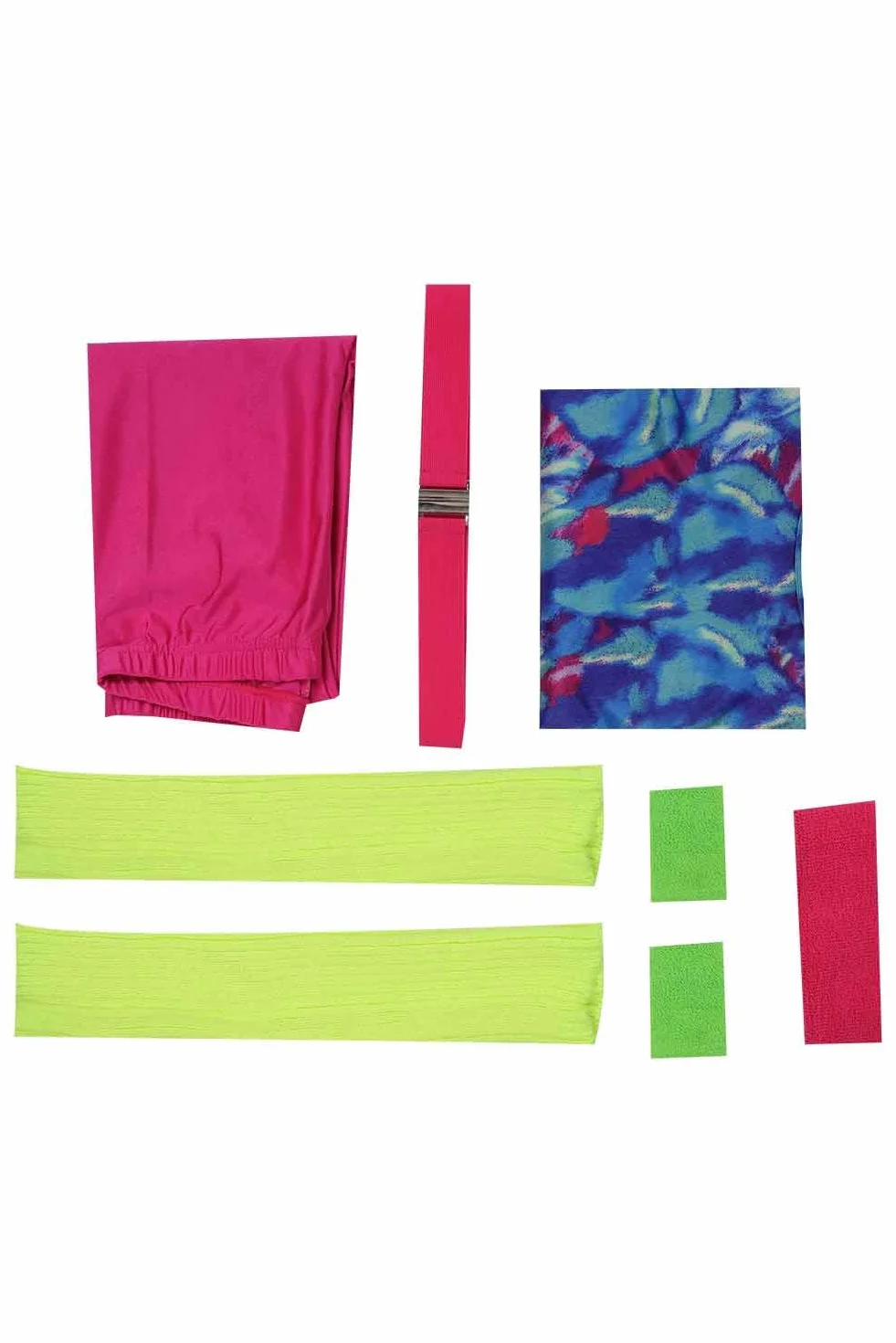 Rretro kostium fitness z lat 80. XX wieku, dres treningowy, spodnie do jogi, spodnie z akcesoriami, zestaw kostiumowy na imprezę