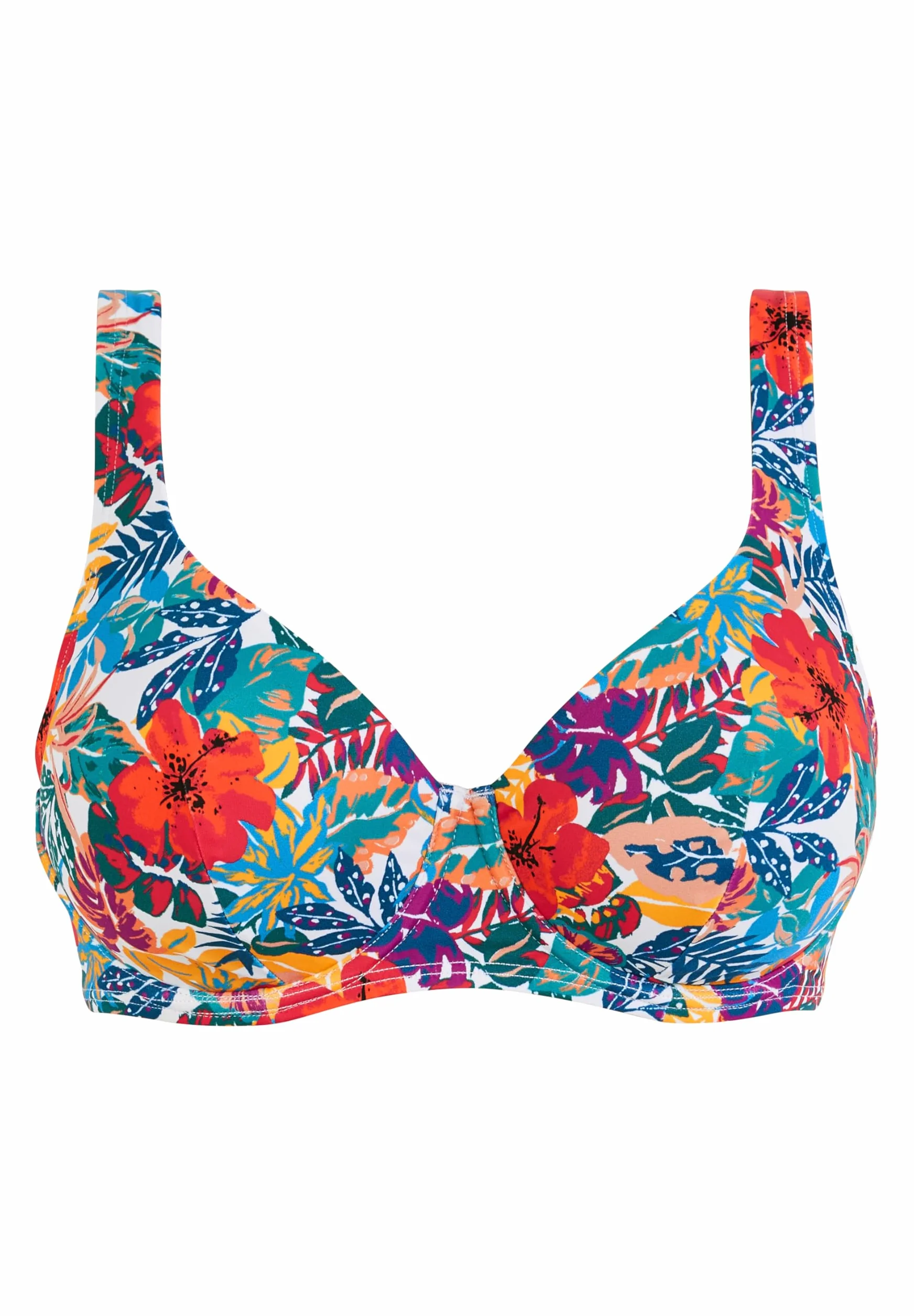 Sans Complexe Curaçao bikini damskie, Wielokolorowy nadruk tropikalny, 85D