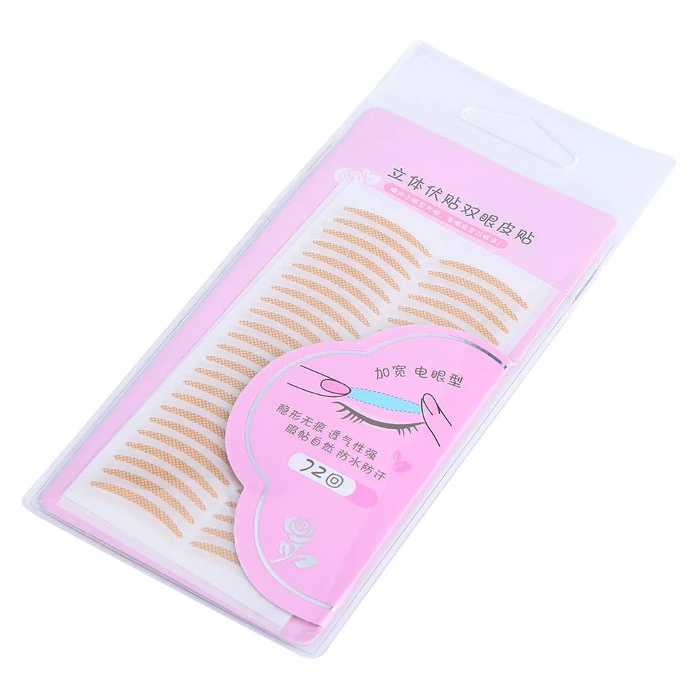 Invisible Double Eyelid Tape, narzędzie do makijażu niewidocznych naklejek na powieki o doskonałej lepkości - wygodna i oddychająca - na zakryte, obwisłe, nierówne lub mono powieki - duże i