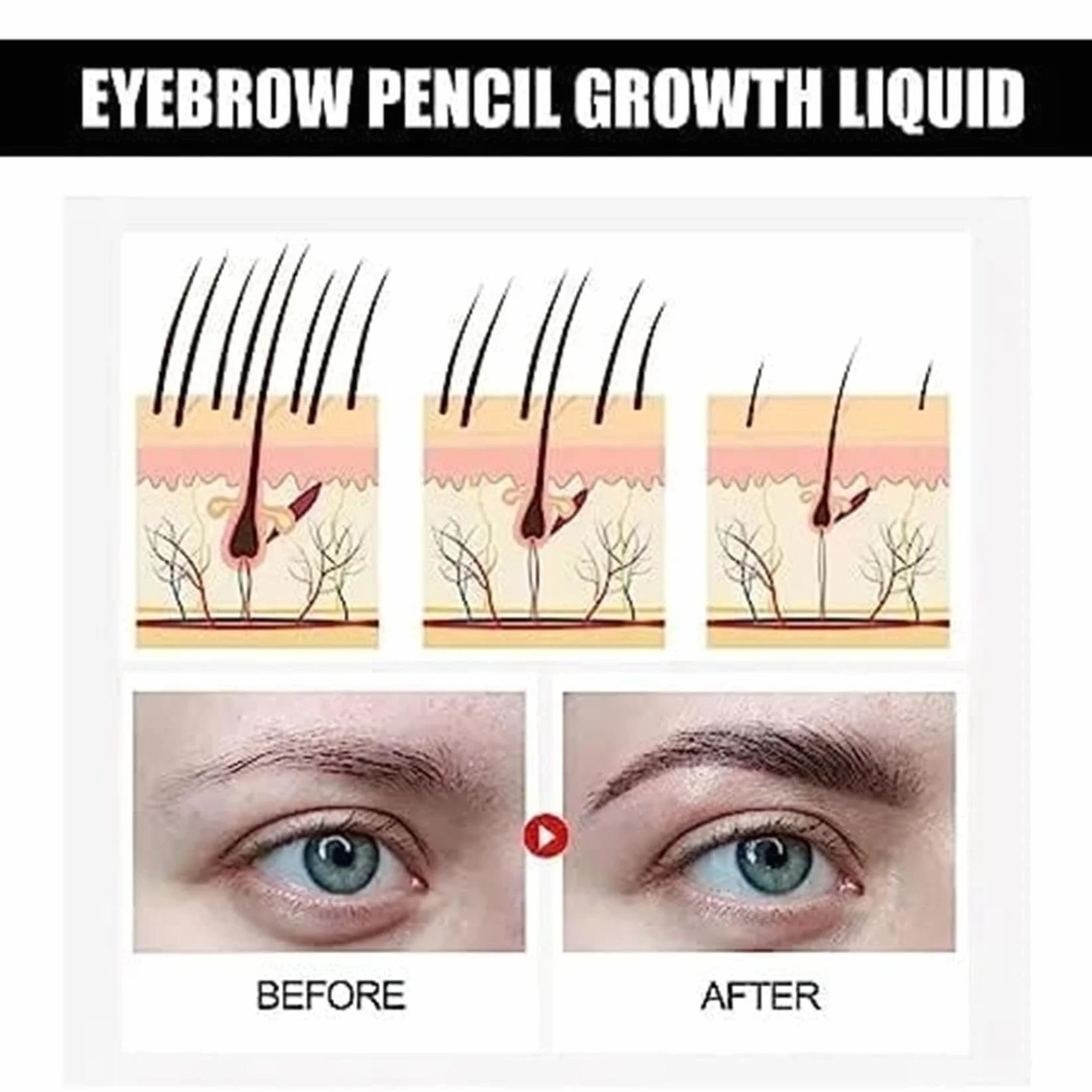 Ekstrakt z trawy Usma z Xinjiangu, serum do wzrostu brwi, pielęgnacja trawy Usma, płyn do wzrostu rzęsek do grubych brwi, długich rzęs, wzrostu brody i pełnej linii włosów (1 sztuka)