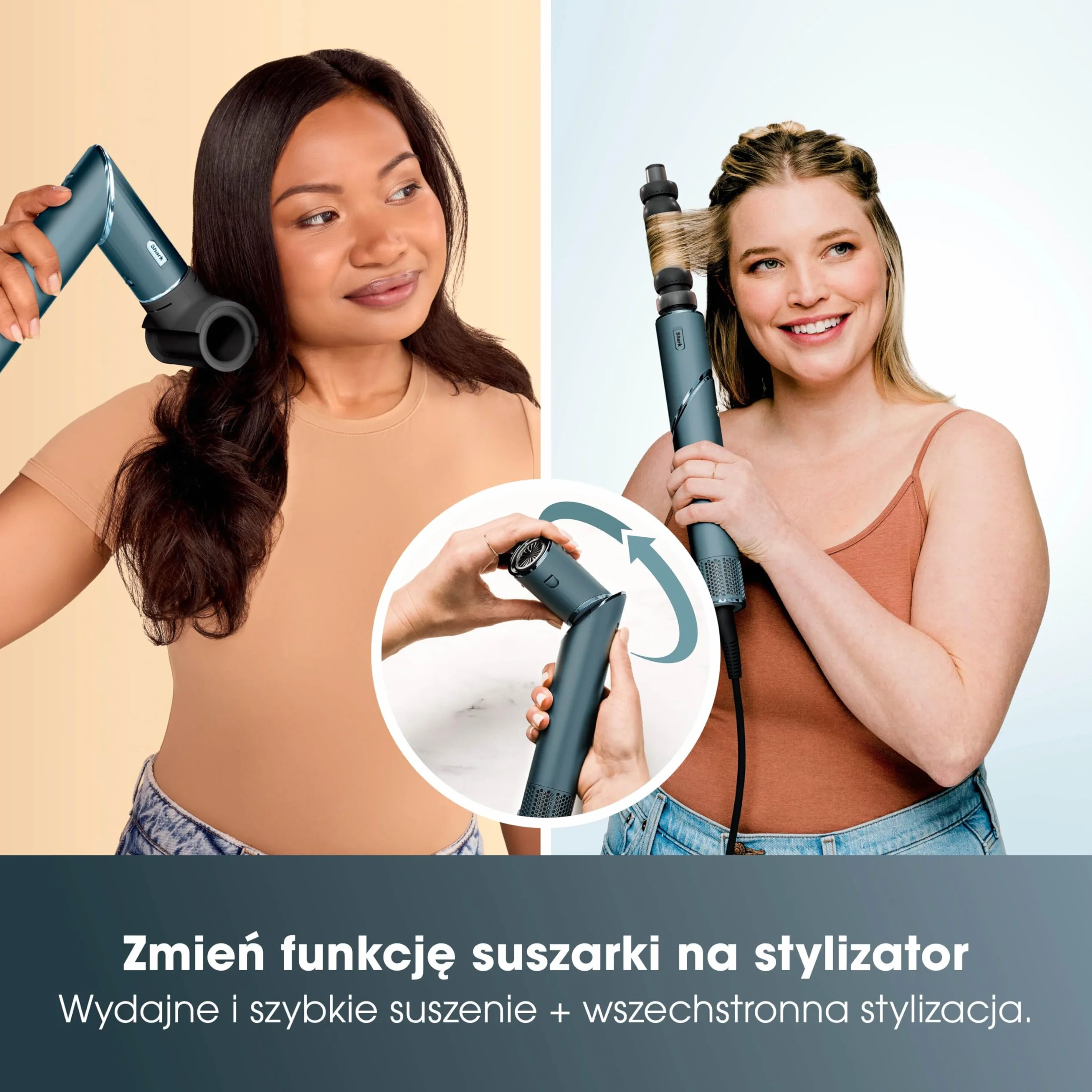 Shark Suszarka do Włosów 5 w 1 HD456TLEU Zielony