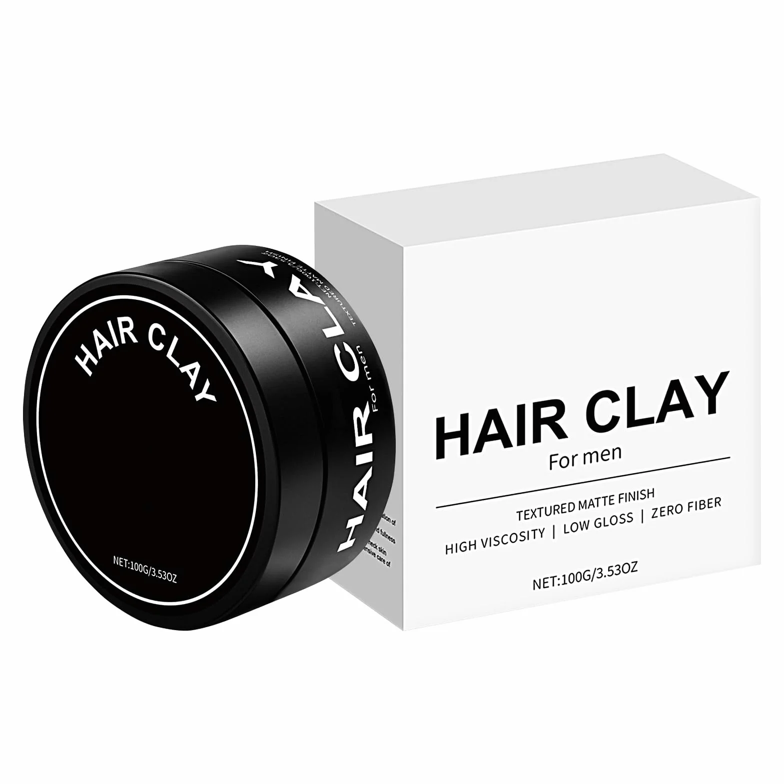 Strong Hold Hair Clay, matowy krem do włosów, uroczy kompaktowy krem, całodzienne rozwiązanie do stylizacji domu, podróży, randek, wydarzeń i fotografii, mężczyzn, czarnych