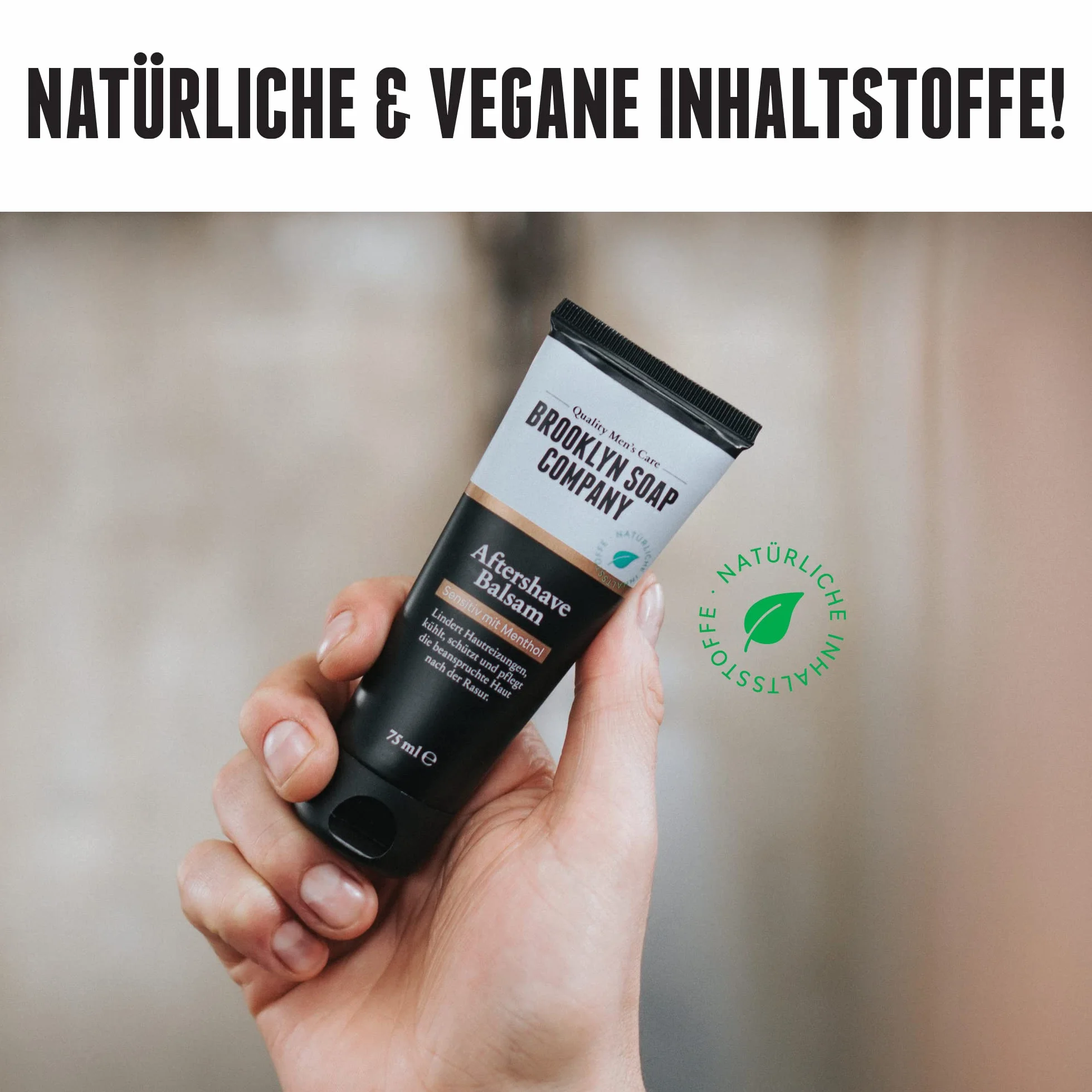Brooklyn Soap Company Balsam po goleniu 75 ml Naturalna pielęgnacja dla mężczyzn Łagodzi podrażnienia skóry antybakteryjnie