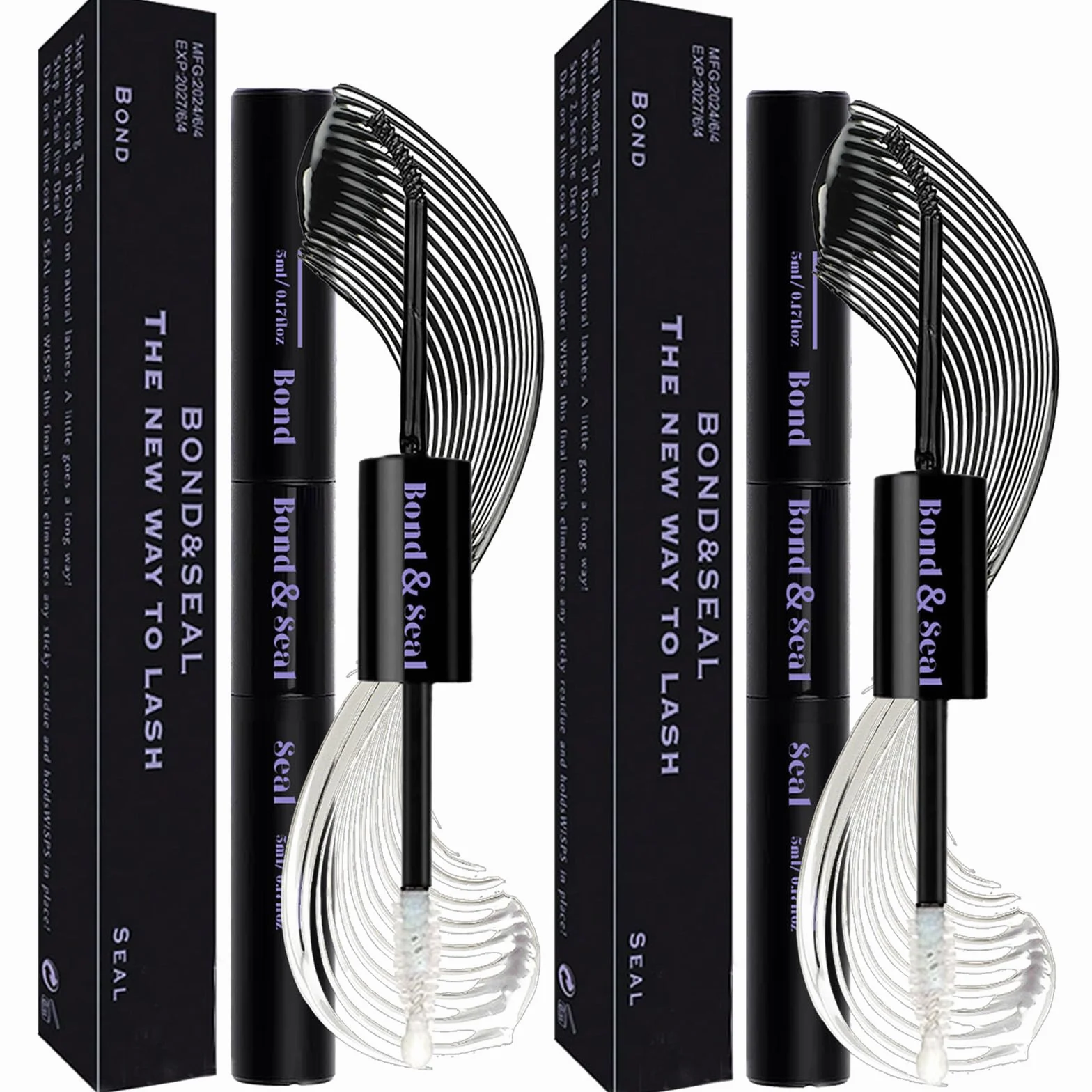 2 sztuki kleju do rzęs Lash Bond i Seal Kit DIY Lashes Extension z wodoodpornym klejem do klastrów 72 h i uszczelnieniem sztucznych rzęs w domu