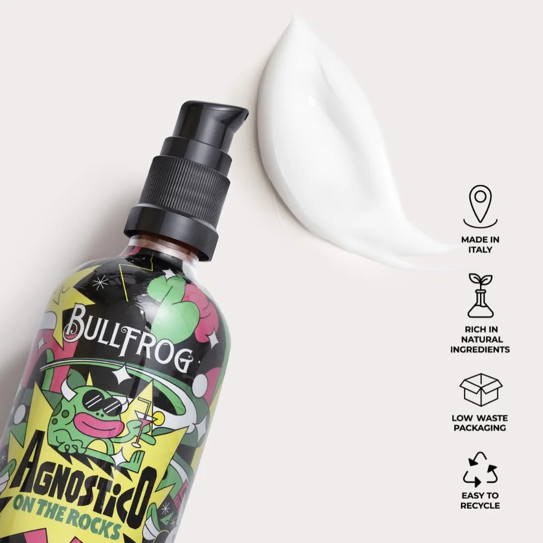 Bullfrog - Agnostic Balsam do brody On The Rocks Wielofunkcyjny Artist Limited Edition 100 ml - Odżywia i nawilża brodę przed podrażnieniami - Nuty anyżu, skóry, tytoniu i Bay Rum