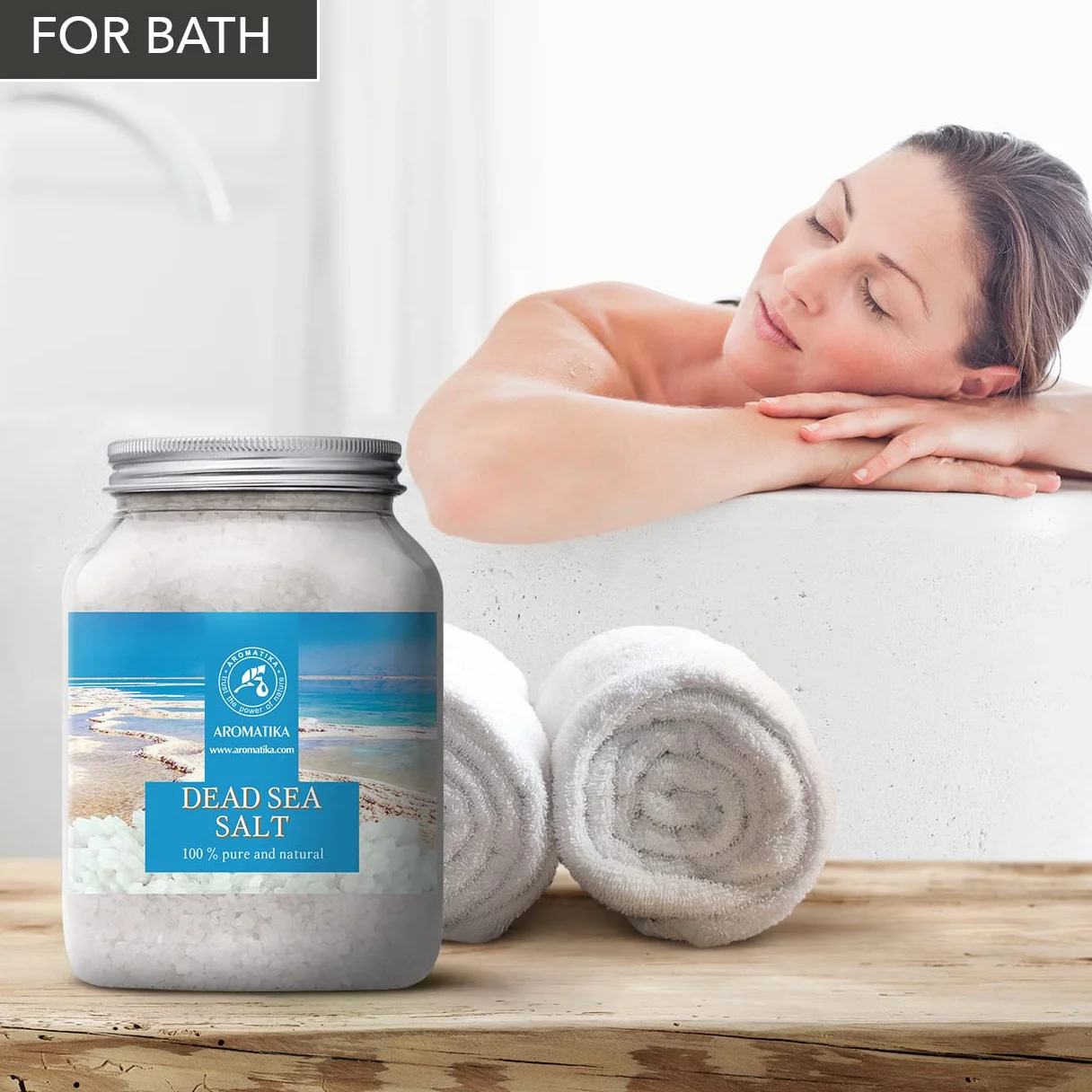 Dead Sea Salt 1000g - Pure Natural Bath Salts for Relaxation & Stress Relief