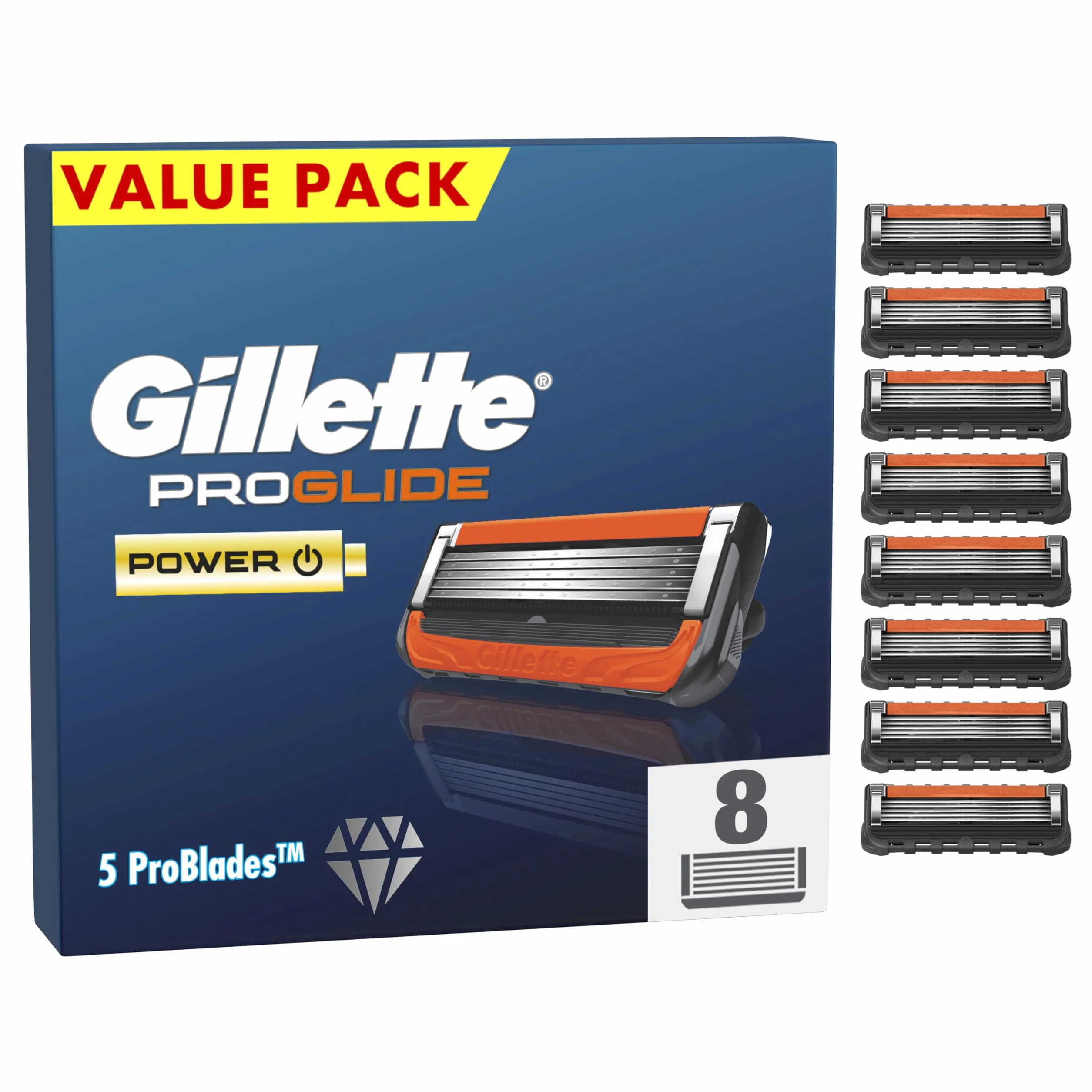 Gillette ProGlide Ostrza wymienne do maszynki do golenia dla mężczyzn, 8 szt.