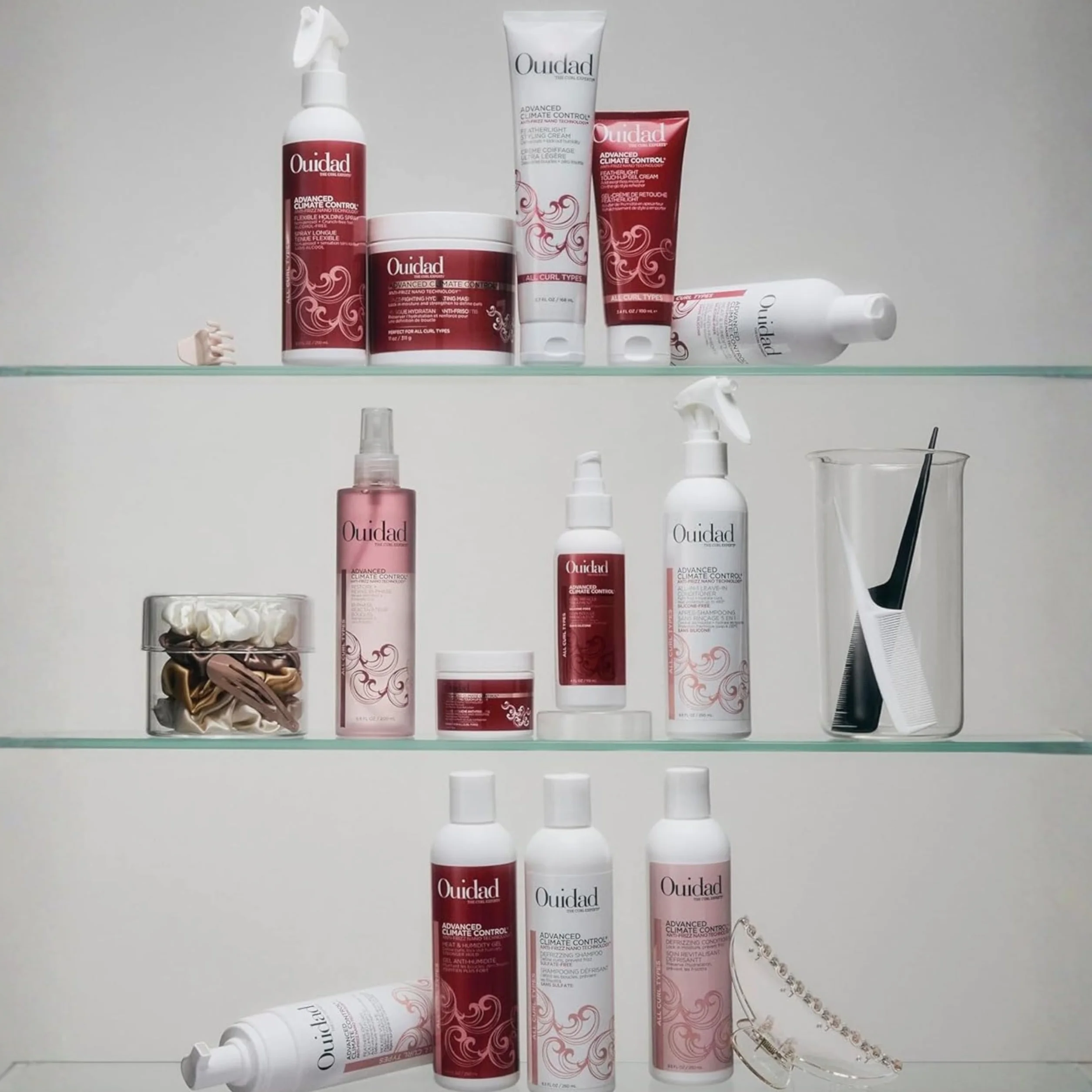 Ouidad Advanced Climate Control Featherlight Styling Cream Defines Curls Soft Hold Heat Ptotected 168ml