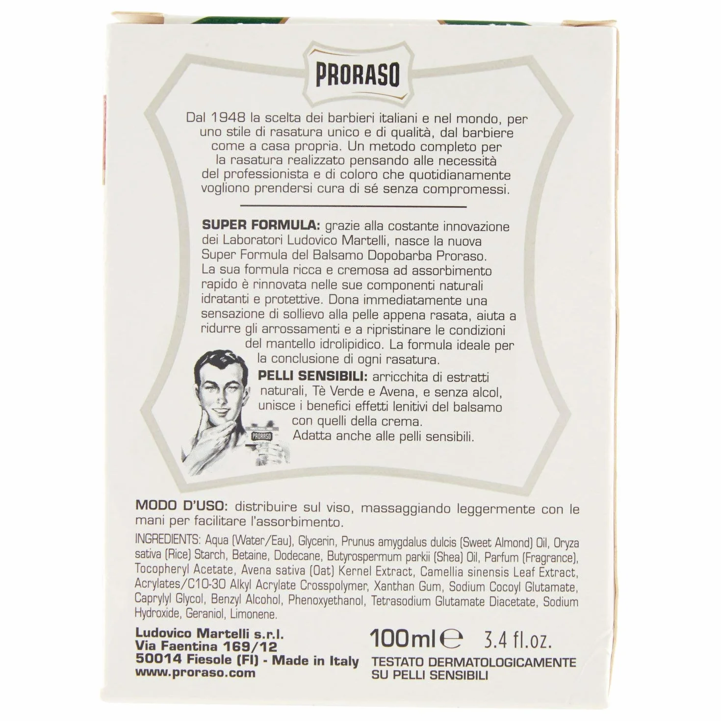 Proraso Balsam po goleniu Biały, 100 ml