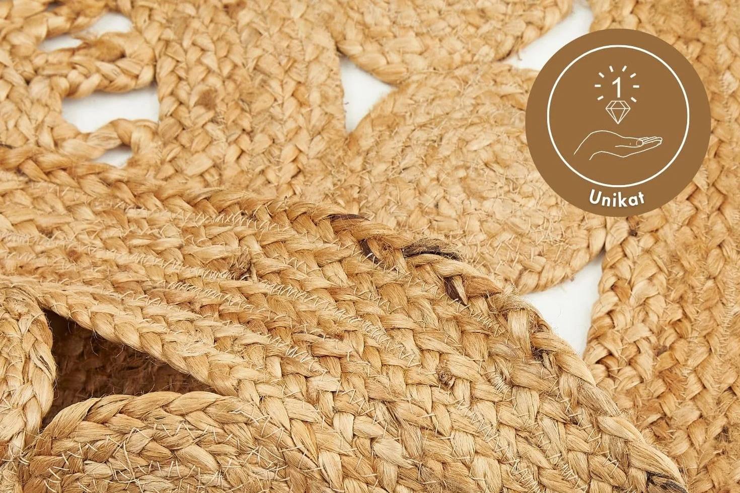 Luxor Living Okrągły dywan Balo w stylu boho, juta, do sypialni, ręcznie tkany produkt naturalny z naturalnych włókien roślinnych, 60 cm, okrągły, beżowy