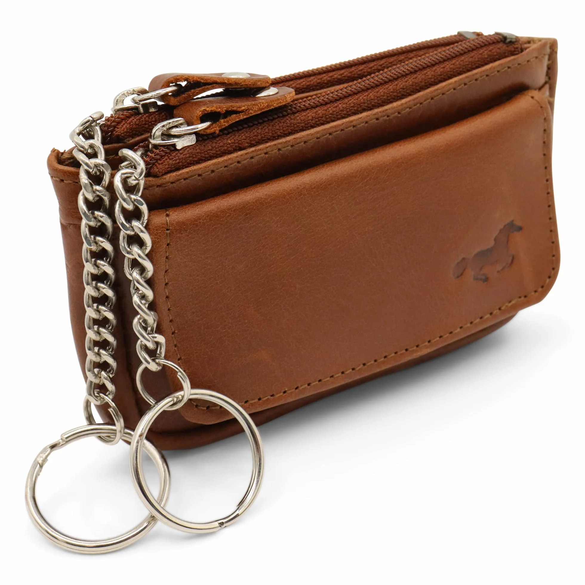 Safekeepers etui na klucze - etui na klucze - etui na klucze - etui na klucze skórzane - męskie - damskie skórzane, M brązowy, Schlüsseletui, Klasyczny