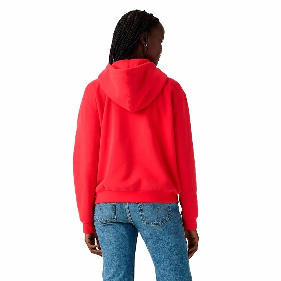 Levi's Everyday Zip Hoodie True Red Fleece, czerwony (True Red), S