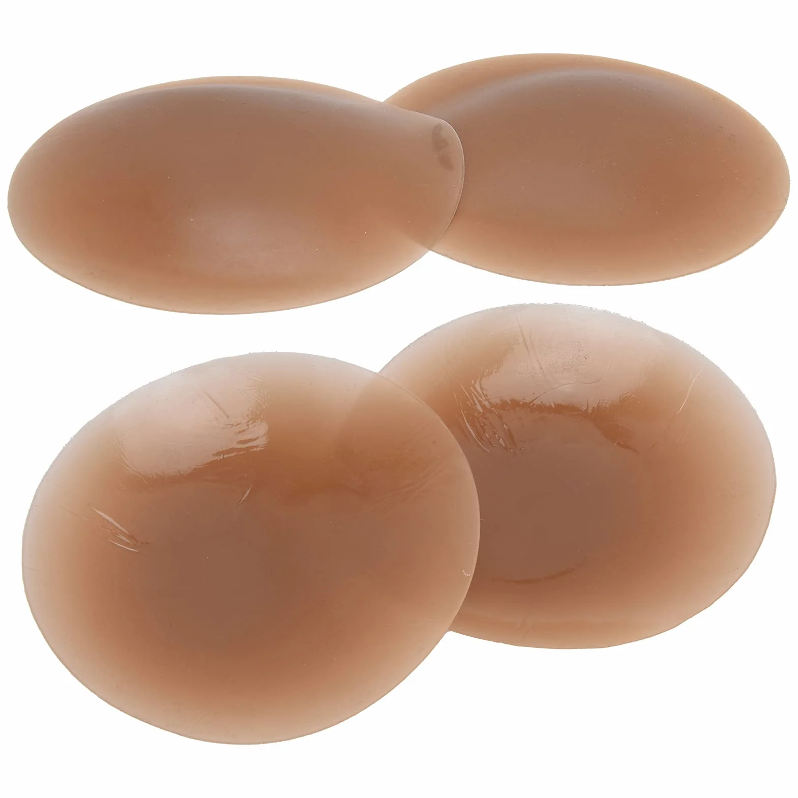 Qcwwy Silikonowe Samoprzylepne Paszteciki, Specjalnie Zaprojektowane Dla Kobiet, Brązowy, L = 10 cm (Nude)