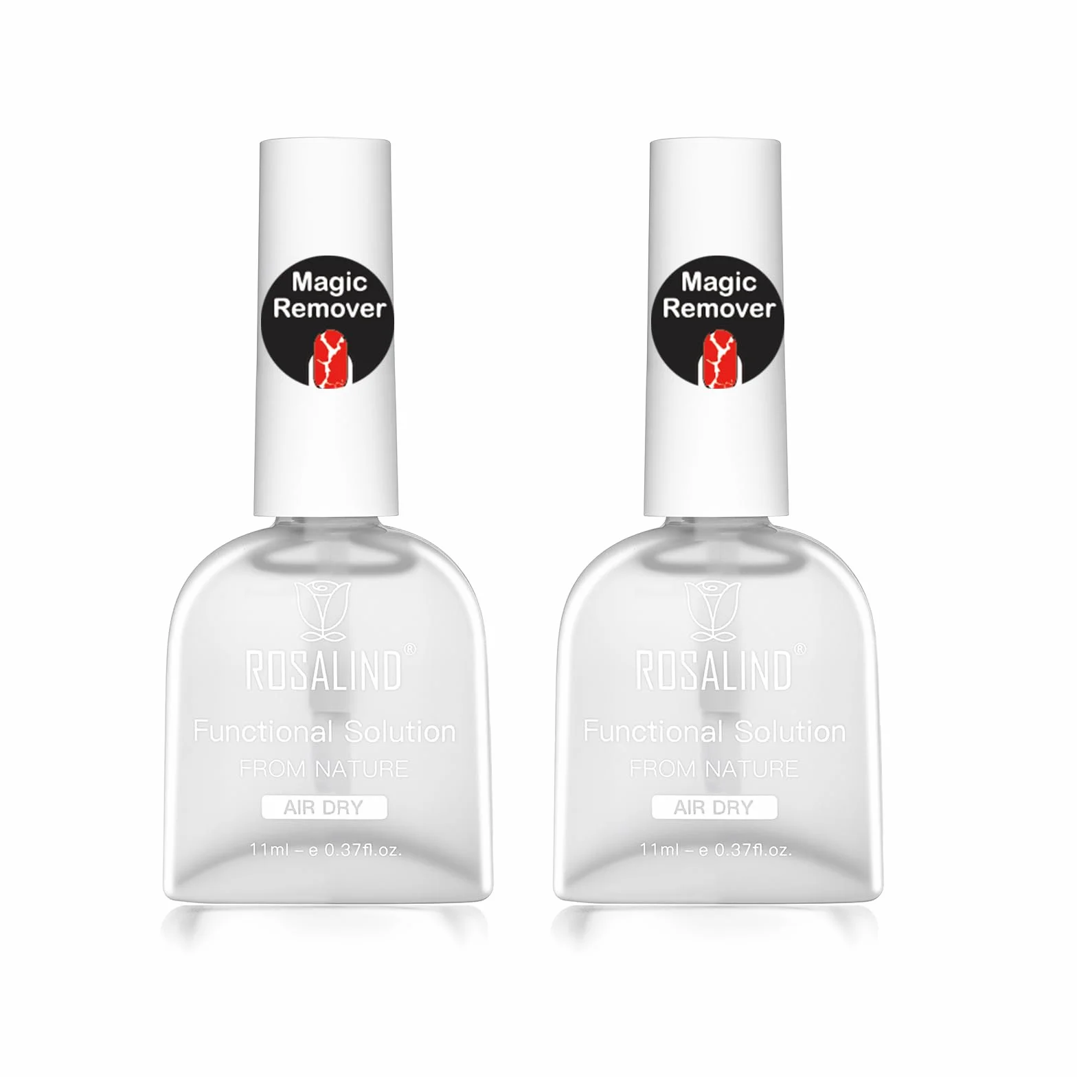 ROSALIND Magic Remover Środek do usuwania lakieru do paznokci UV, 2 szt. 11 ml