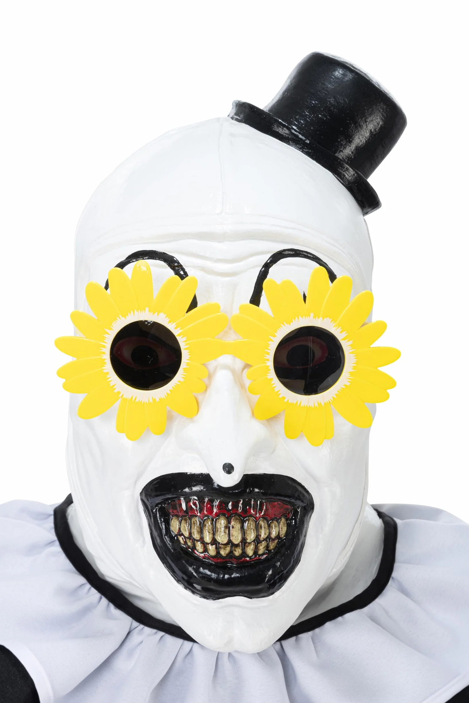 Chaks - okulary Terrifier Flowers, oficjalne okulary imprezowe, żółte z czarnymi szkłami, na karnawał, festiwal, kostiumy horrorowe