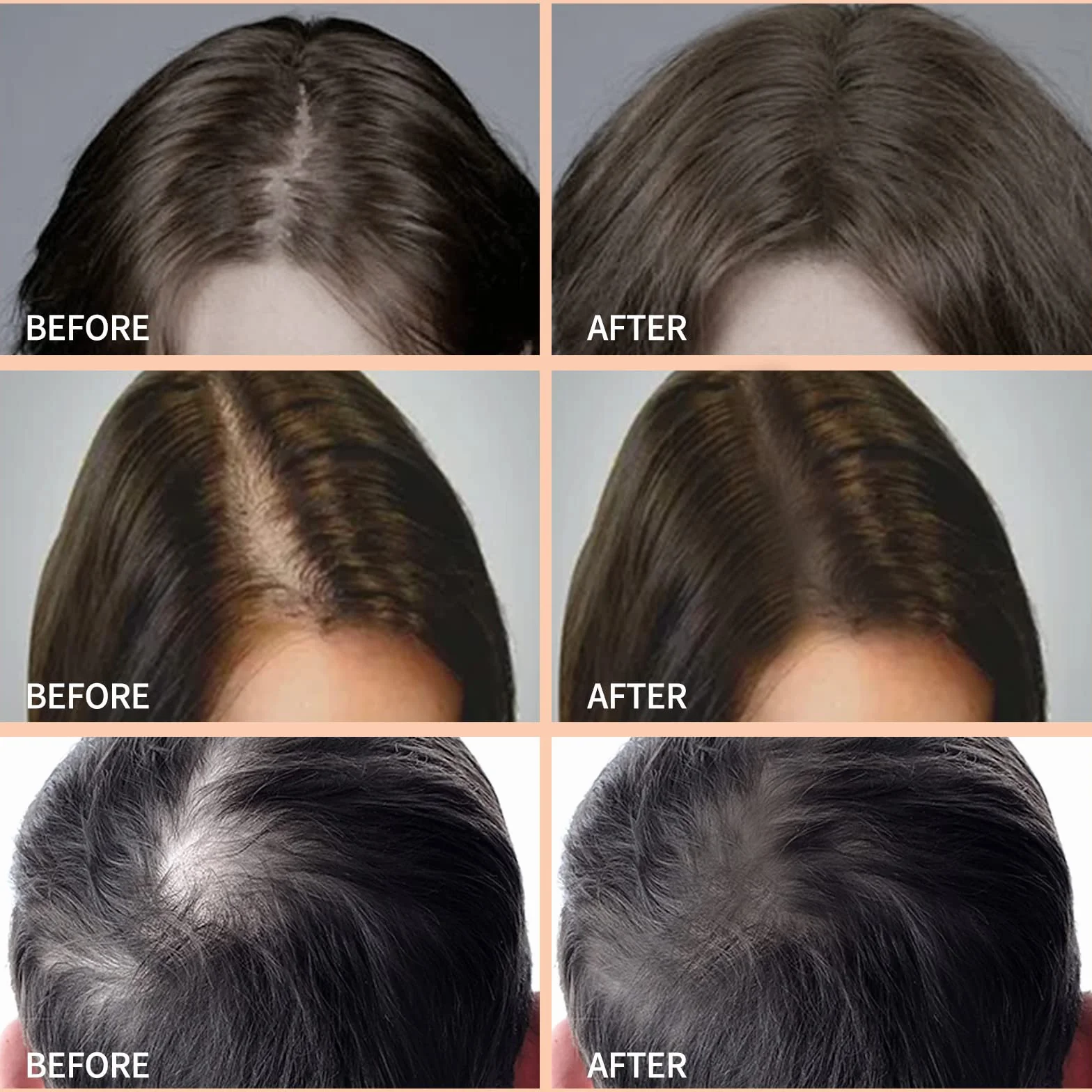 Boobeen Wielofunkcyjny zestaw pudrów do cieniowania linii włosów, puder Root Touch Up, tymczasowa paleta korektorów z pędzelkiem do makijażu, natychmiastowe pokrycie koloru włosów