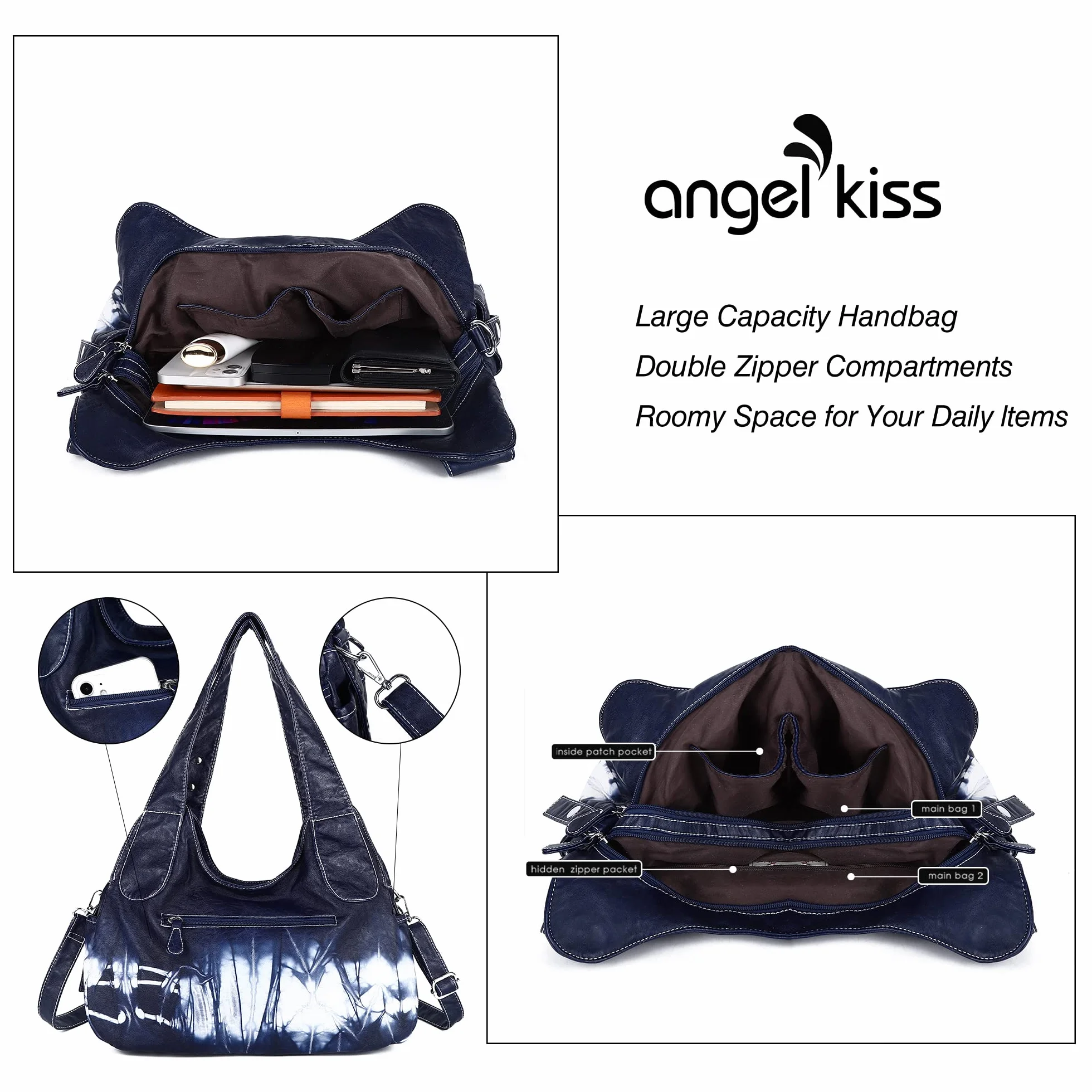Angel Kiss Torby Hobo Moda Wszechstronna Prosta Codzienna Podróż Kobiety Ak11282